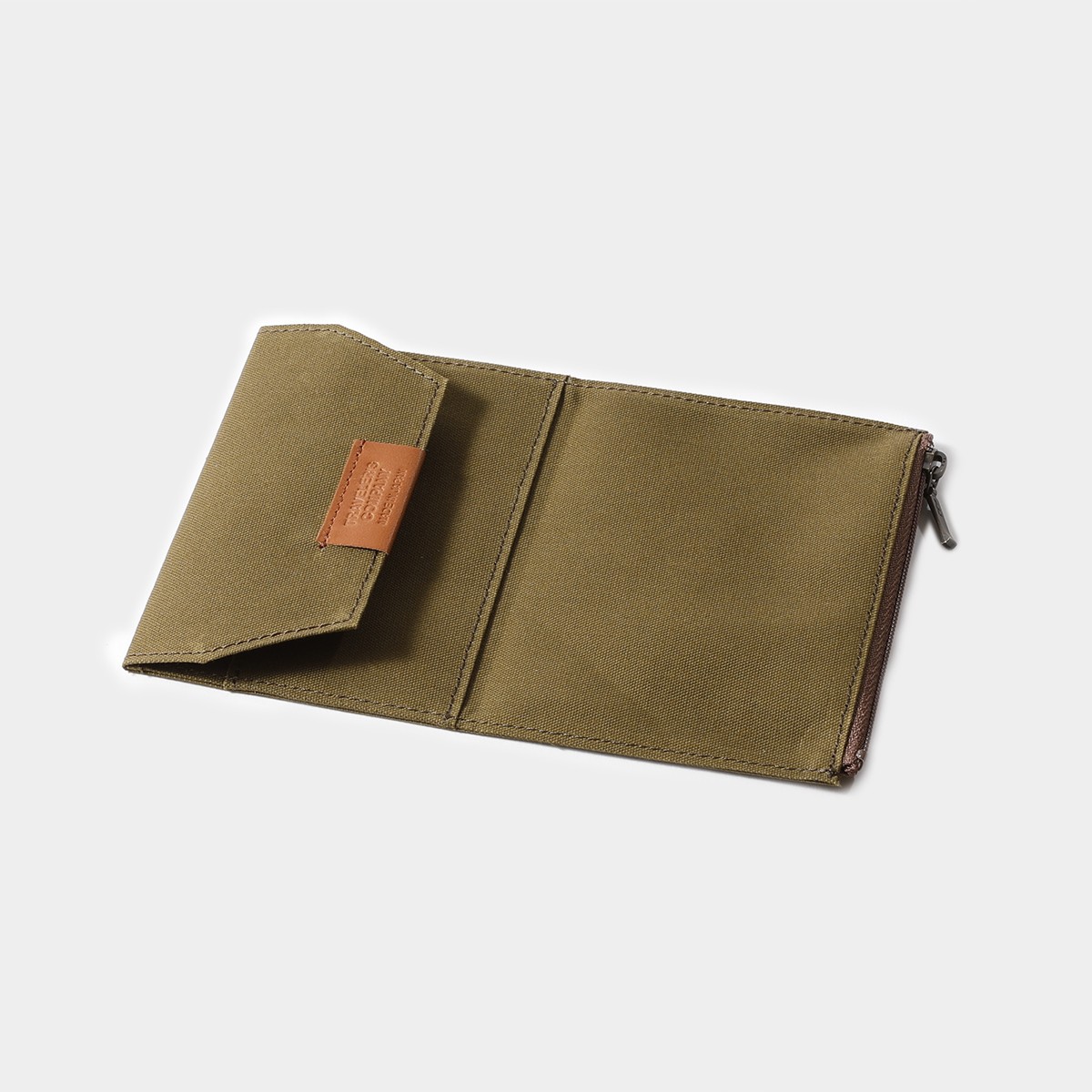 Traveler’s Notebook Passport Cotton Zipper Case Olive Japan 2 Pocket Insert