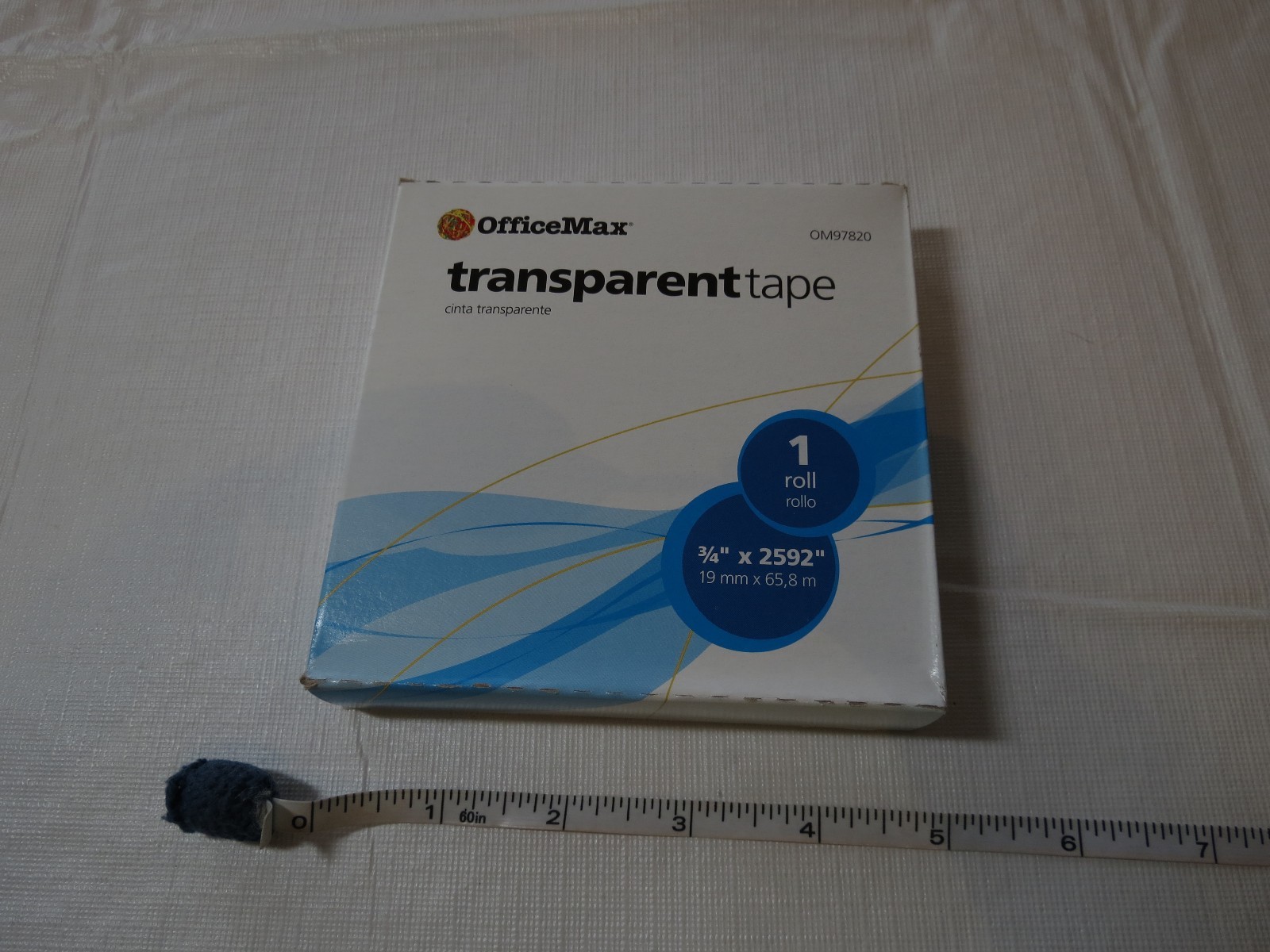 Office Max 3/4″ X 2592 large ROLL Invisible Boxed Tape 1 single NOS transparent