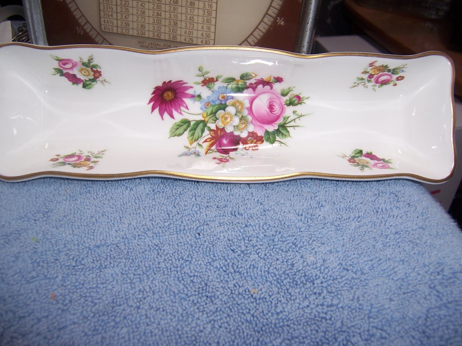 VTG COLAPORT BONE CHINA DESK TOP PENCIL FILES MISC ITEMS TRAY LUDLOW