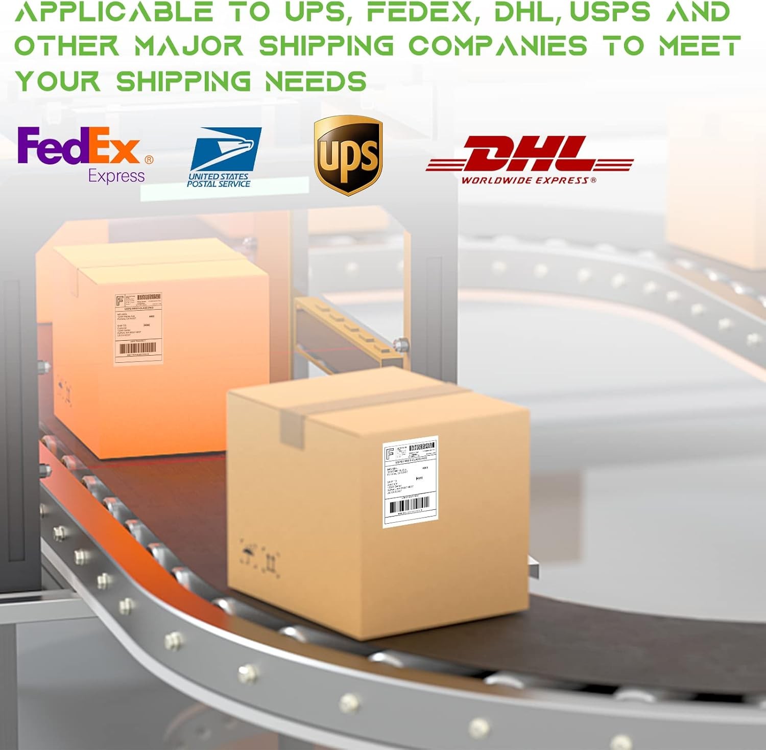 20 Roll Blue 4×6 Direct Thermal Shipping Blank Labels for Zebra & Rollo 250/Roll