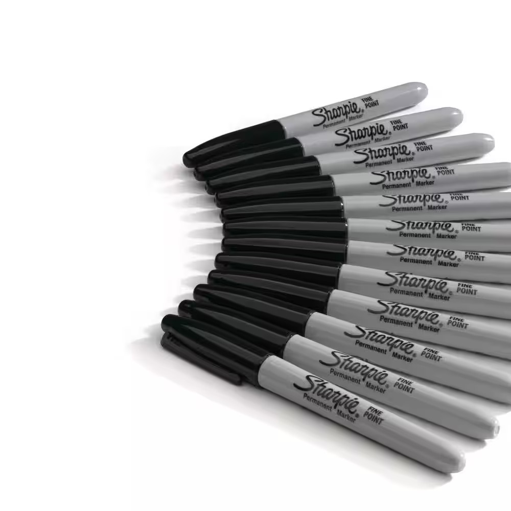 Fine Point Black Permanent Marker (12 per Pack)