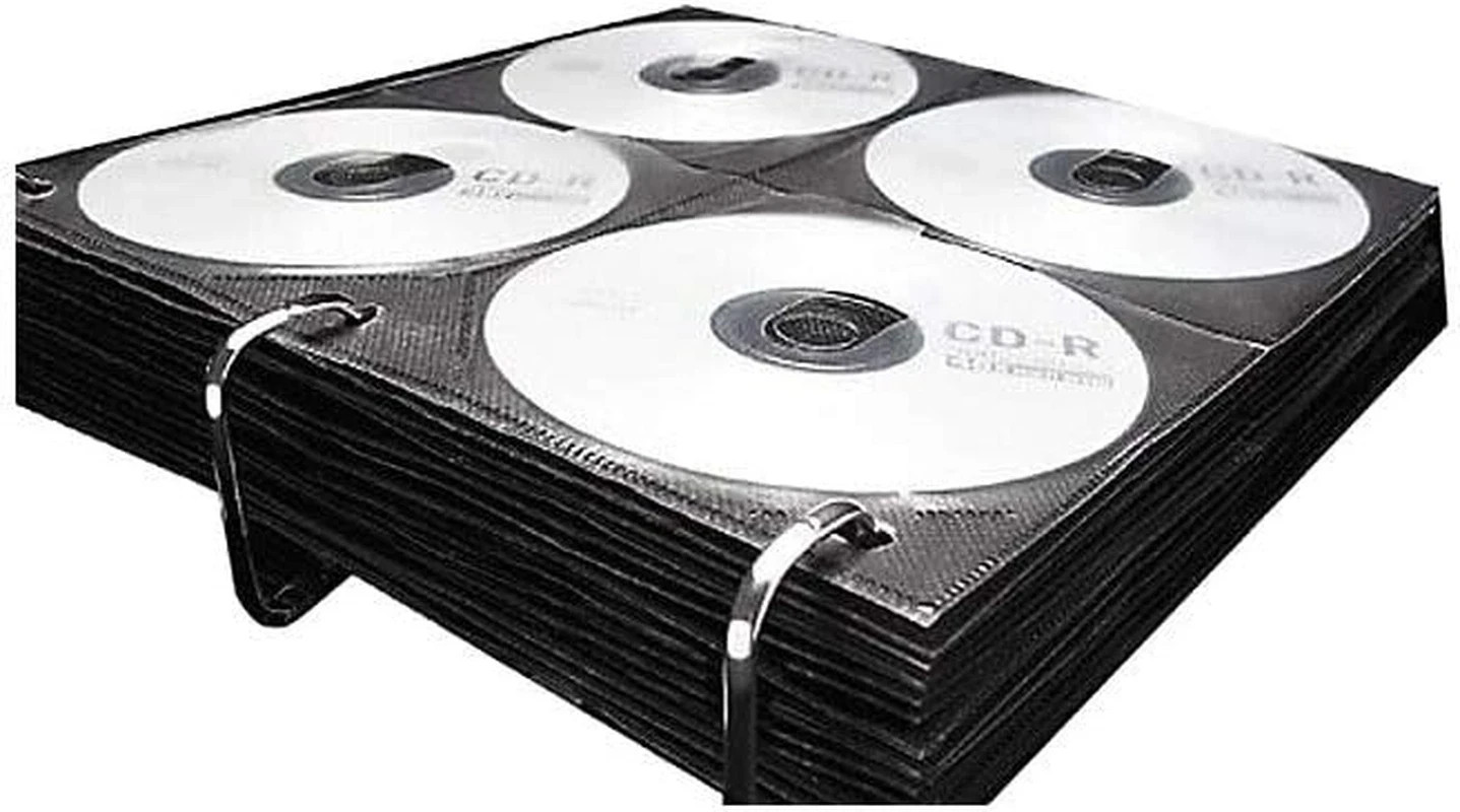Vaultz CD Insert Pages, 3 Hole Punched, 10 X 10.875 Inches, 8 Cds/Page, 50 Pages