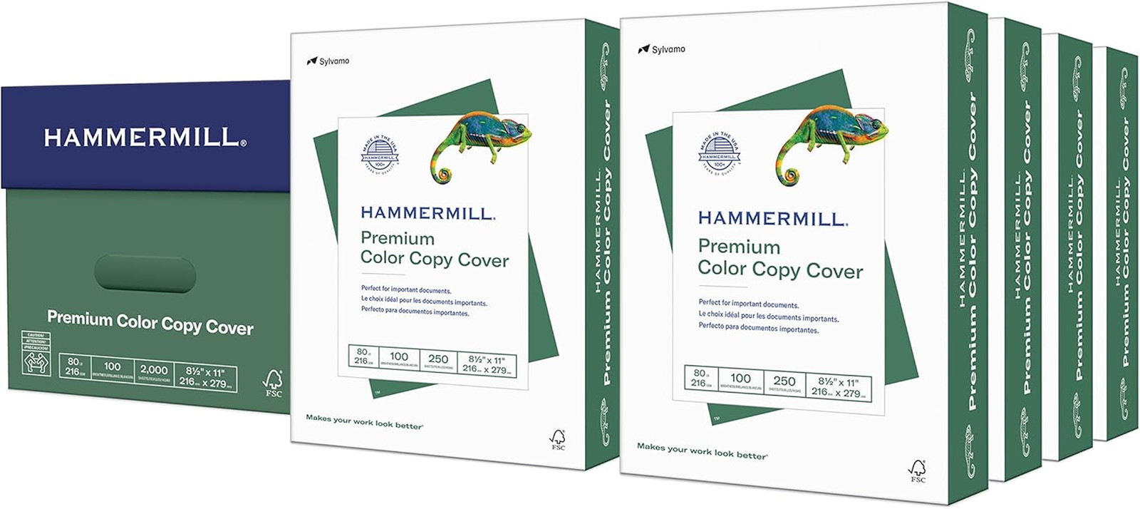 Hammermill Cardstock, Premium Color Copy Cover, 80 Lb, 8.5 X 11-8 Pack (2,000 Sh