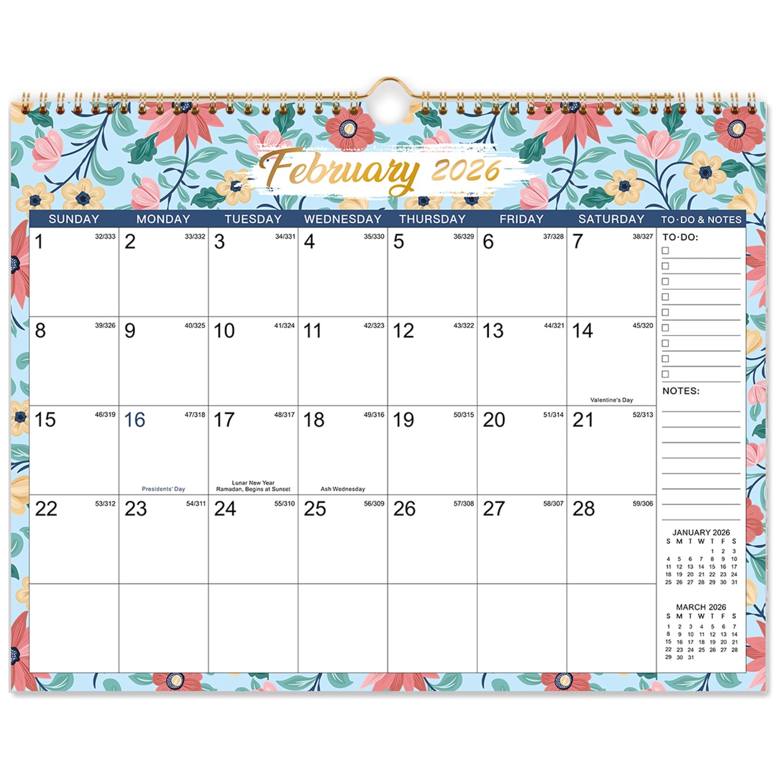 2026 Calendar – 2026 Wall Calendar 12 Month, 14.6″ x 11.5″, Calendar 2026, La…
