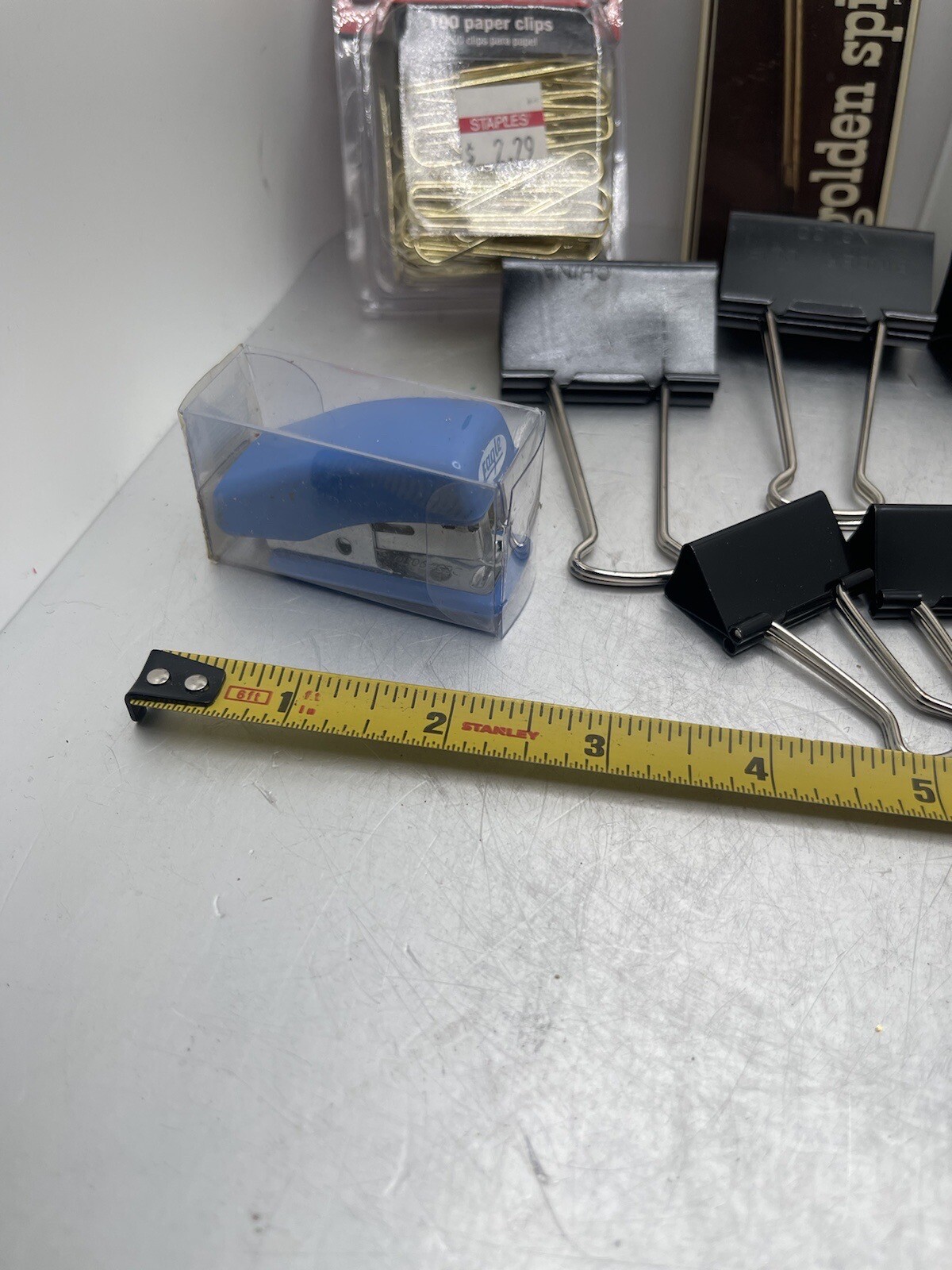 Binder Clips Paper Clamps Assorted Sizes Sharpies Stapler Paper Clips Office