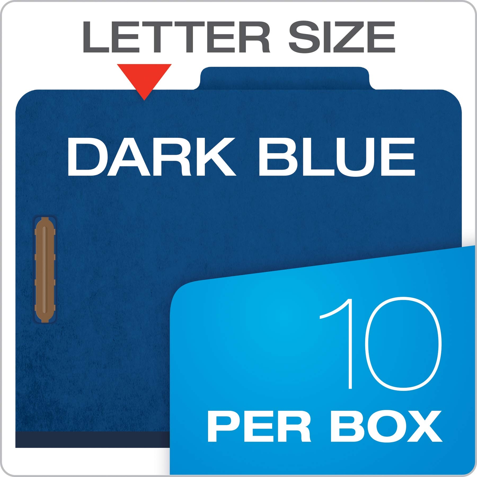 ® Classification Folders 2 Dividers 2″ Fasteners Letter Dark Blue 10/Box 24132P