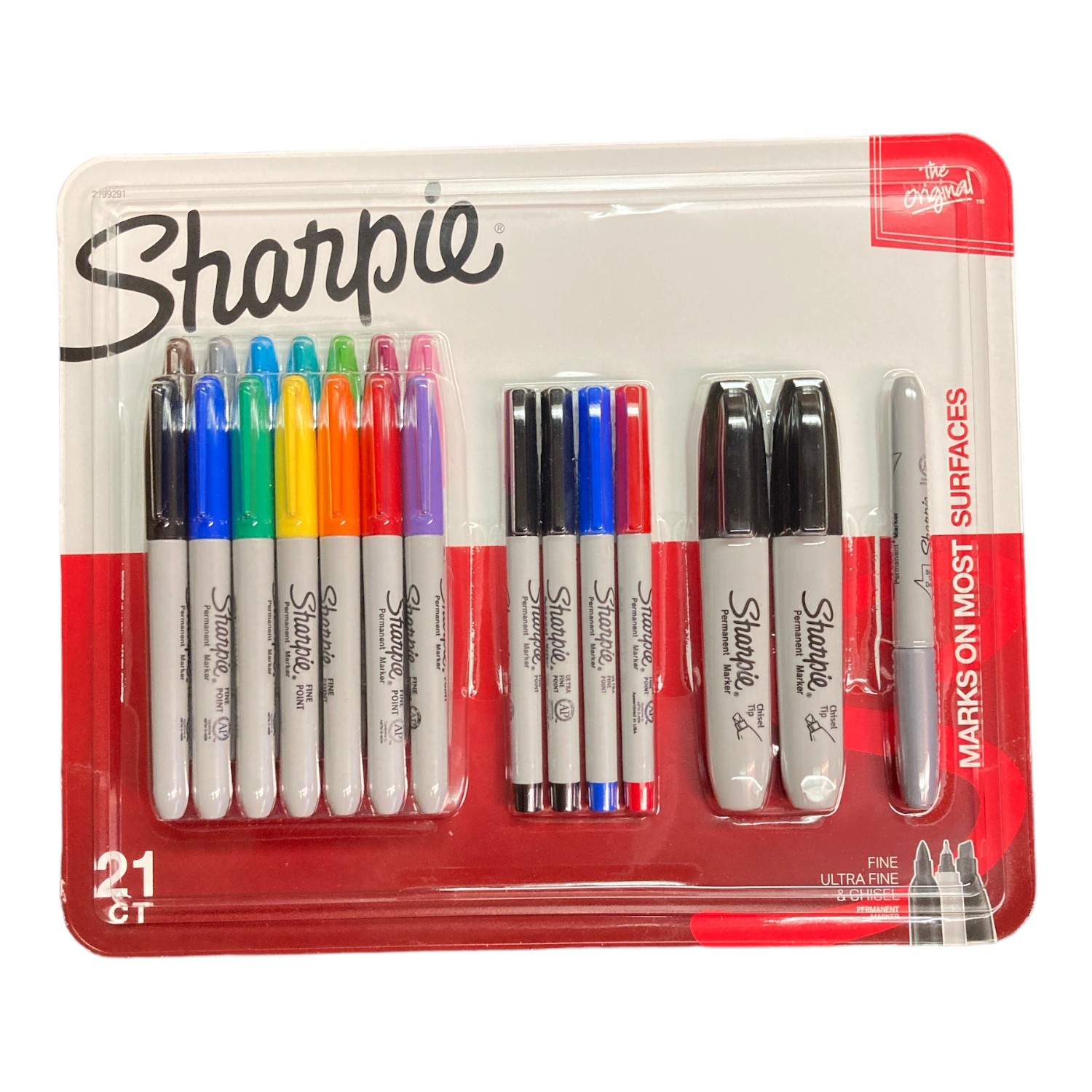 Sharpie Permanent Markers Assorted Colors & Tips, 21 Pack (Fine, Ultra, Chisel)