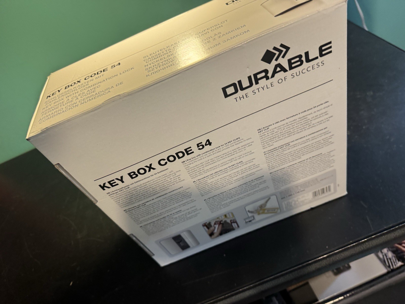 DURABLE Aluminum KEY BOX PLUS 54 w/ Combination Lock & Key Return System