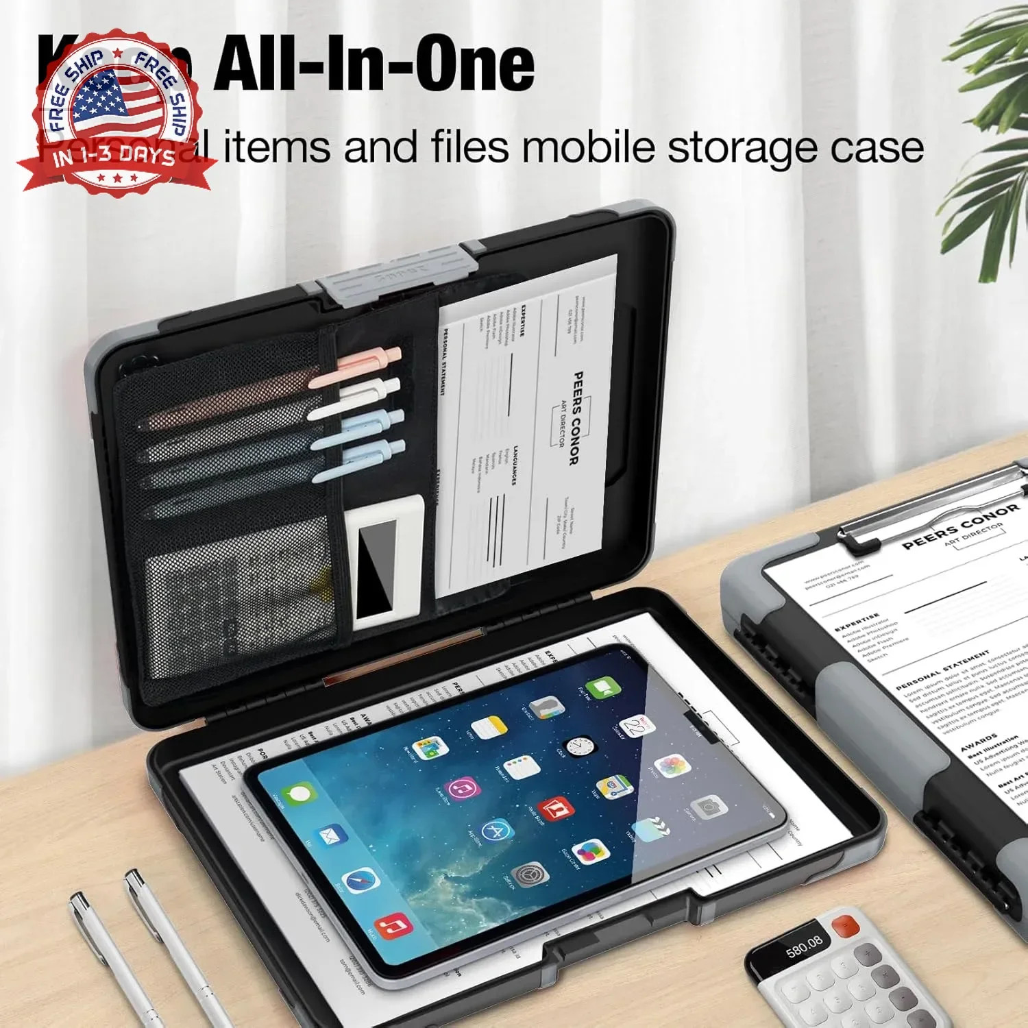 Sooez Toughest Clipboard with Storage, Internal Pen Pouch Included, Letter/ A4 S