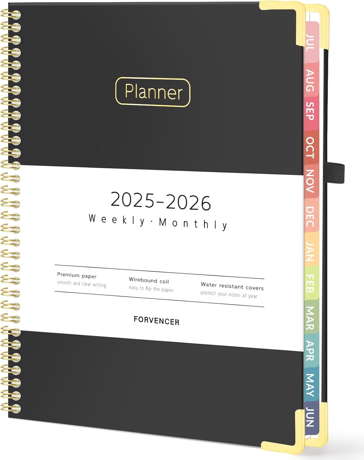 2025-2026 Academic Planner, 8.5×11, Weekly/Monthly, Tabs, Green
