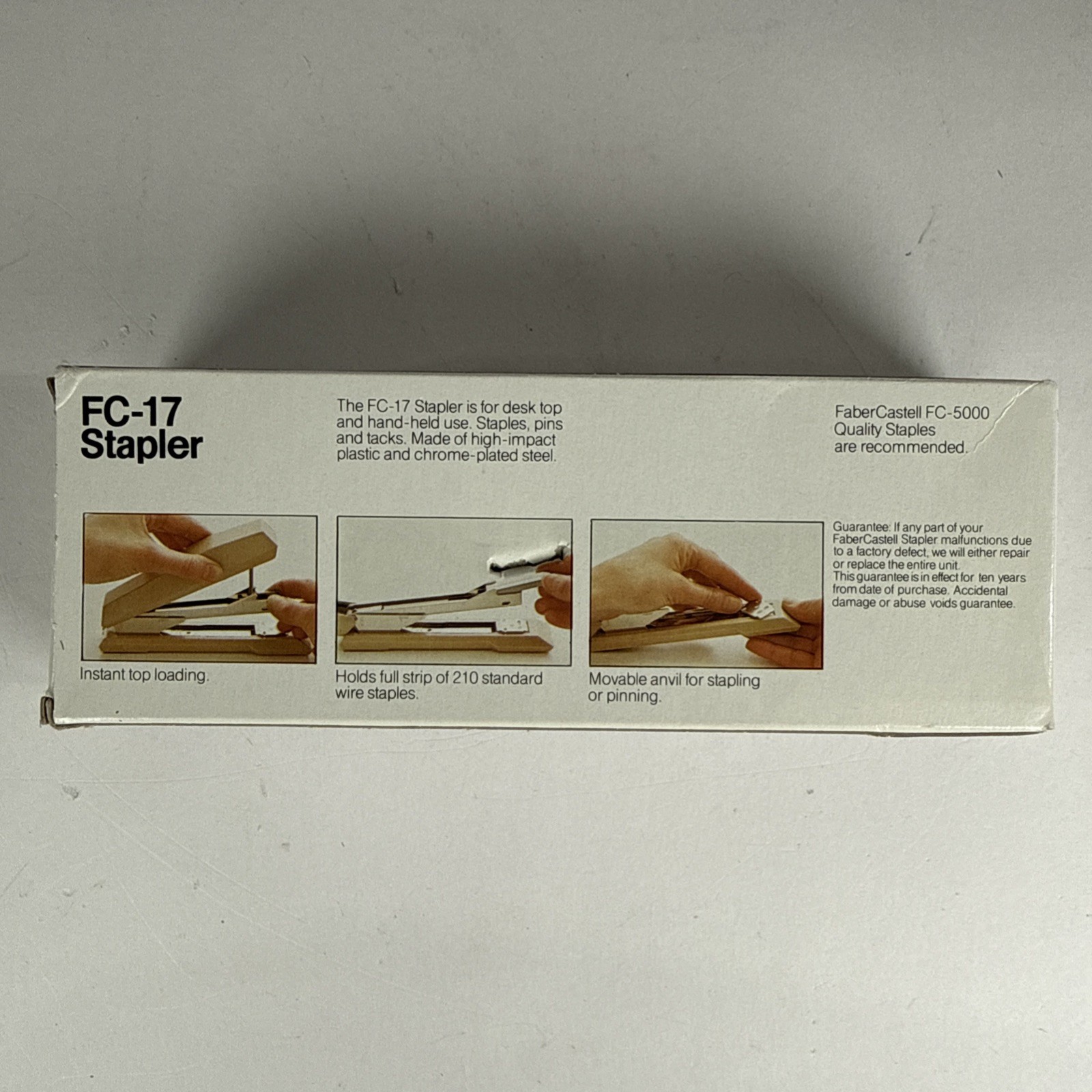 Faber Castell FC-17 Stapler Black Standard Desktop Sweden (B8)