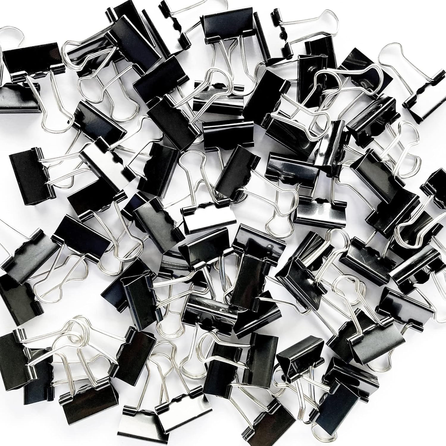 96 Pack (19Mm) Mini Binder Clips 3/4-Inch Small Black Paper Clamps For