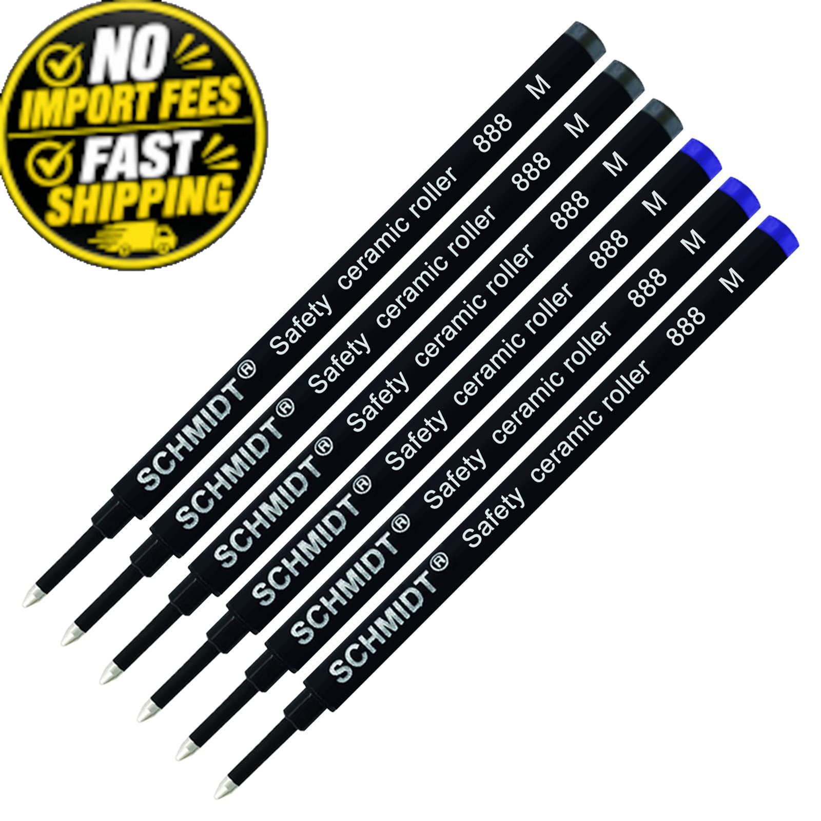 Pack of 6 – Schmidt 888 M Safety Ceramic Medium Tip (0.7mm), Blue, Black