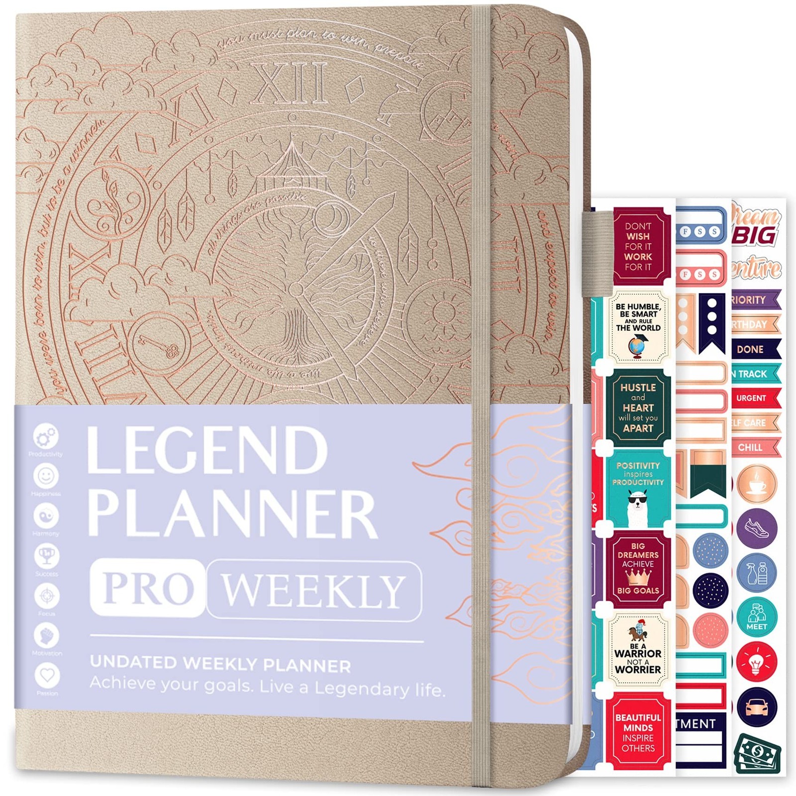 Legend Planner PRO – Deluxe Weekly & Monthly Life Planner to Increase Prod