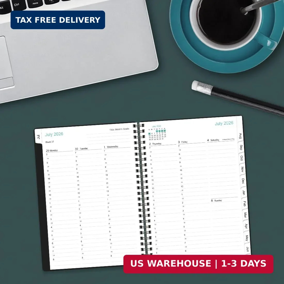 2026-2027 Appointment Book & Planner – 2026-2027 Daily Hourly Planner from July