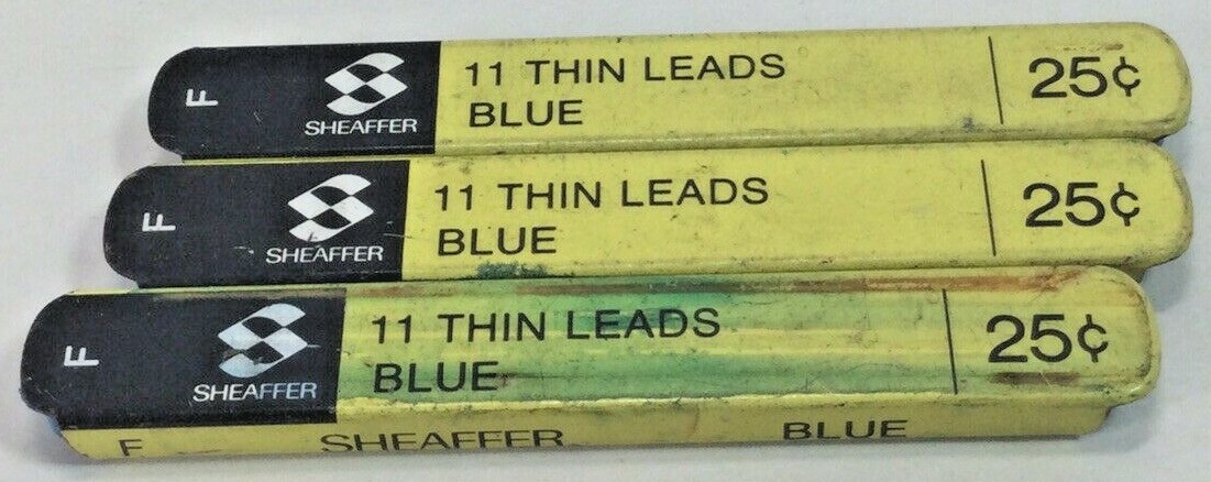 NEW Vintage Sheaffer 11 Thin Leads BLUE Lot Of 3 Fast Free Shipping!