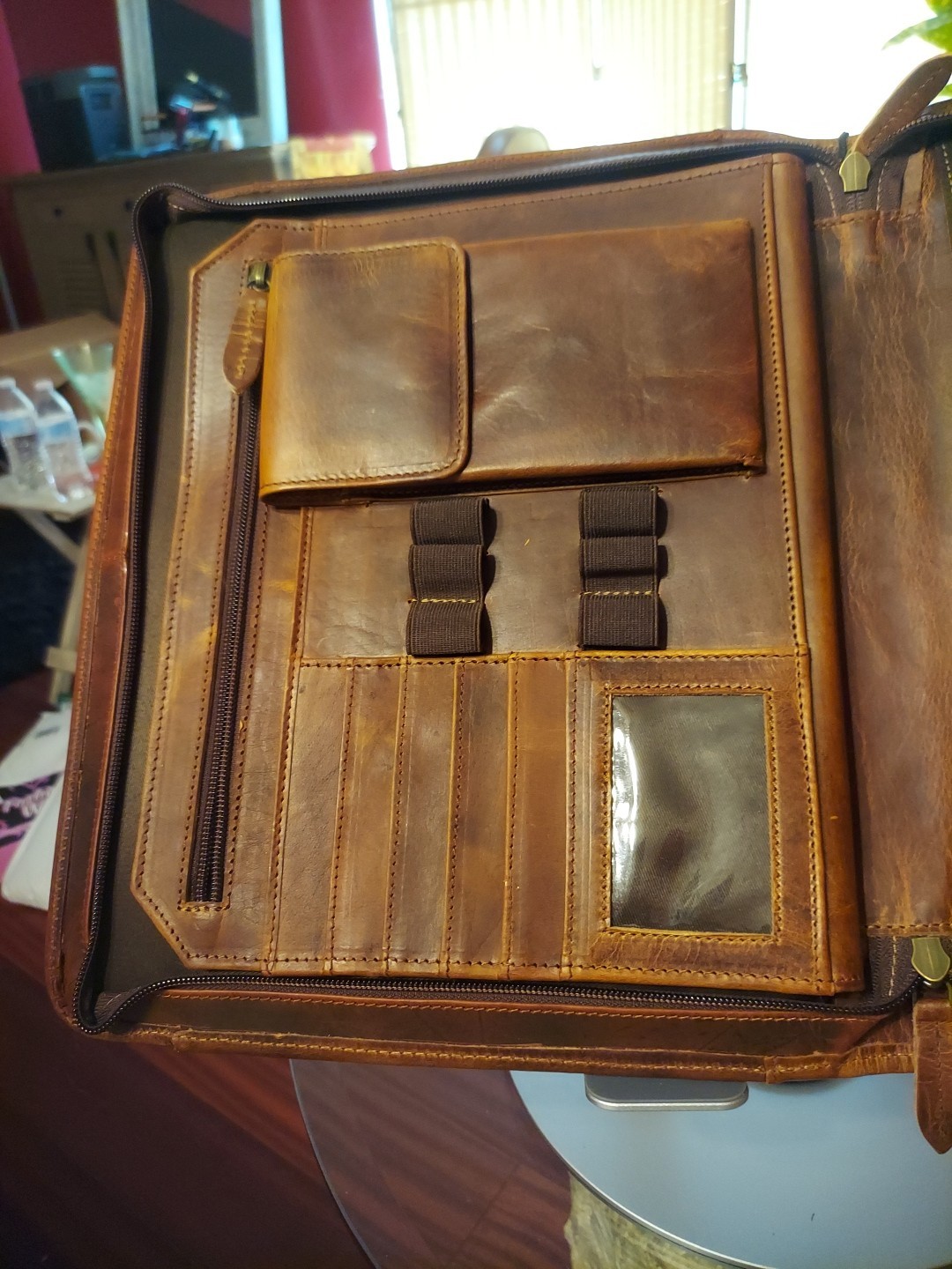 LEATHERTOWN Buffalo Leather Portfolio Folder Business Executive Organizer Case