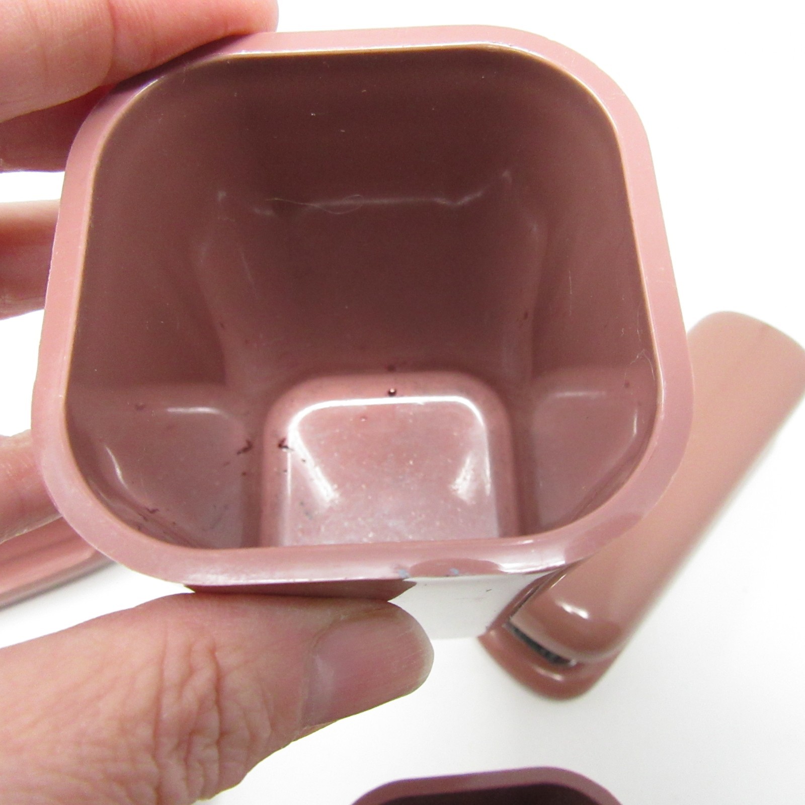 1980s Eldon Pink Mauve Desk Set Stapler Pen Paperclip Holder Retro Office 5pc