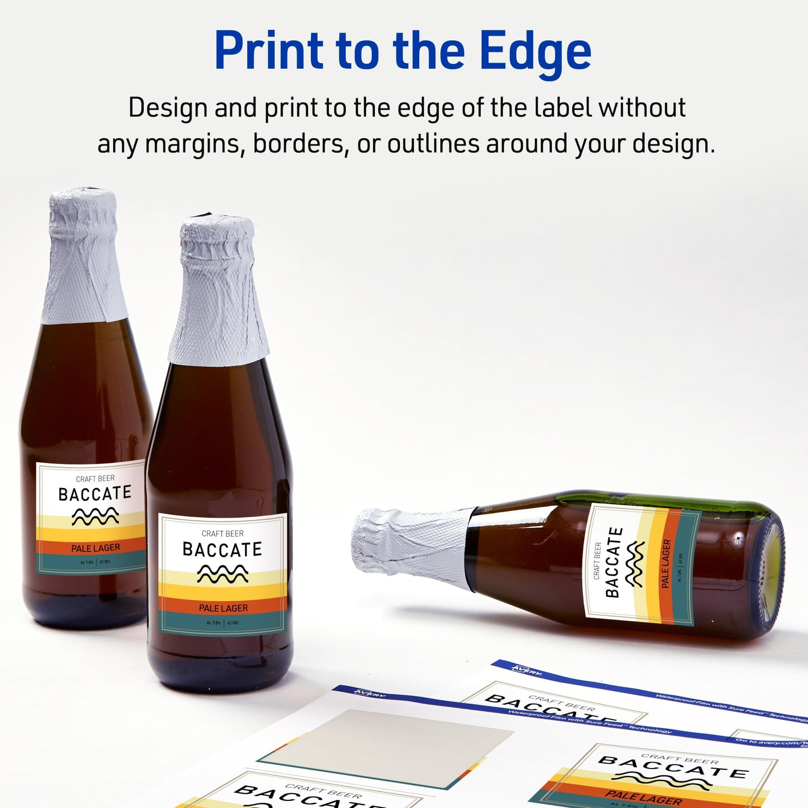 Avery Printable Square Labels Sure Feed Technology 3 X 3 Matte White Permanent