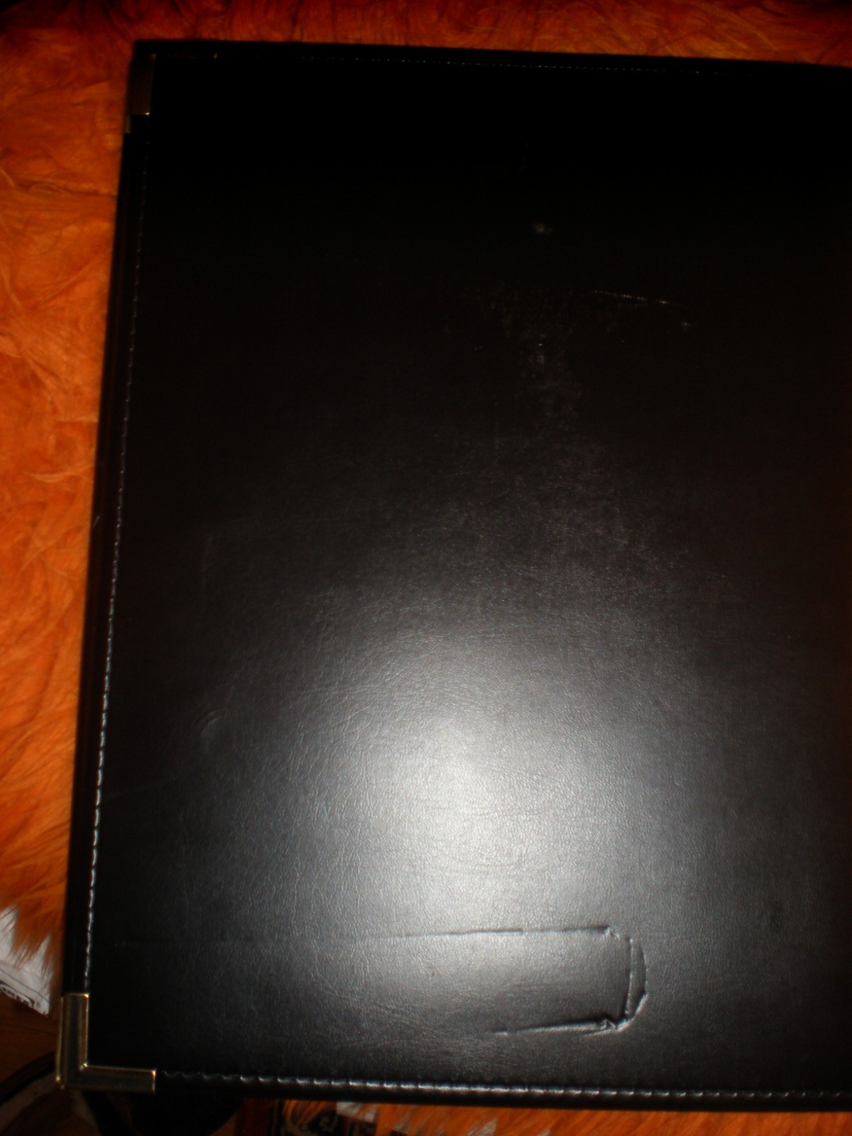 VINTAGE DART USA NYU NEW YORK University BLACK Leather Padfolio ORGANIZER USA