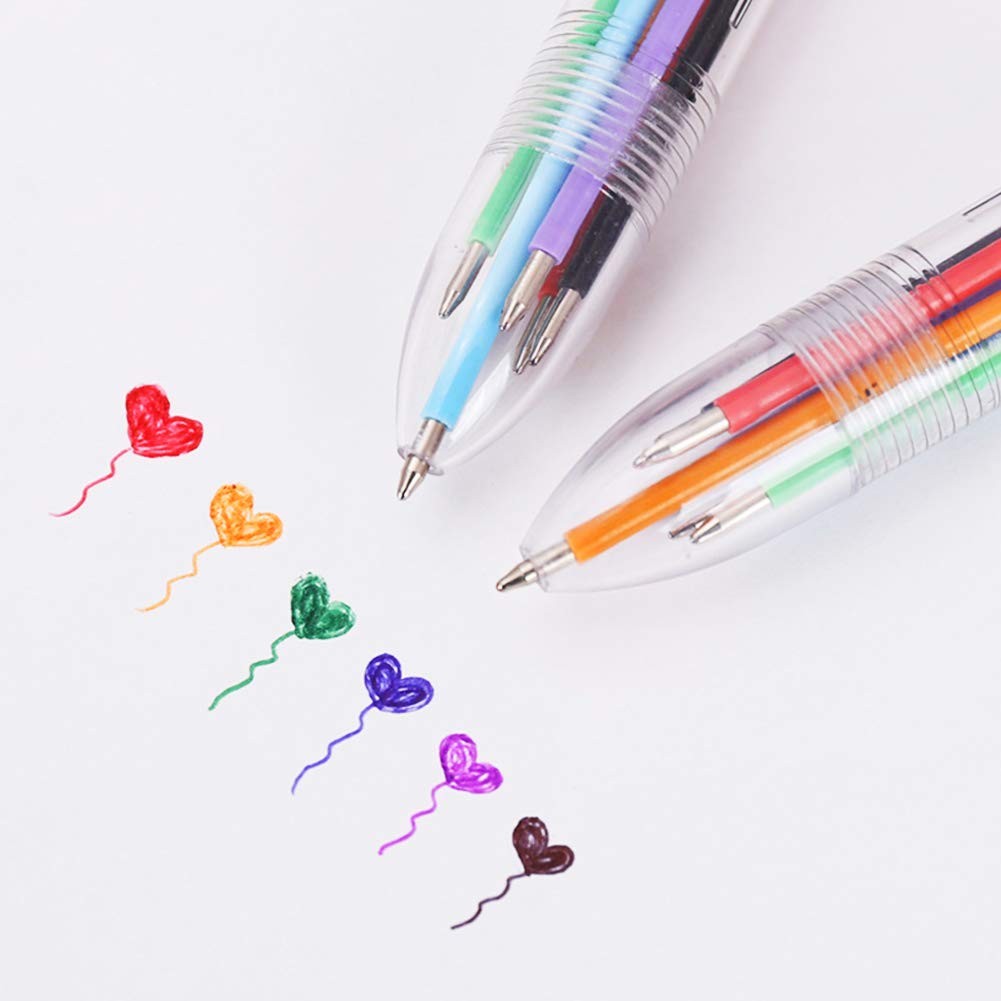 Hutou 4 Pack 0.5mm 6-in-1 Multicolor 1 Count (Pack of 4),
