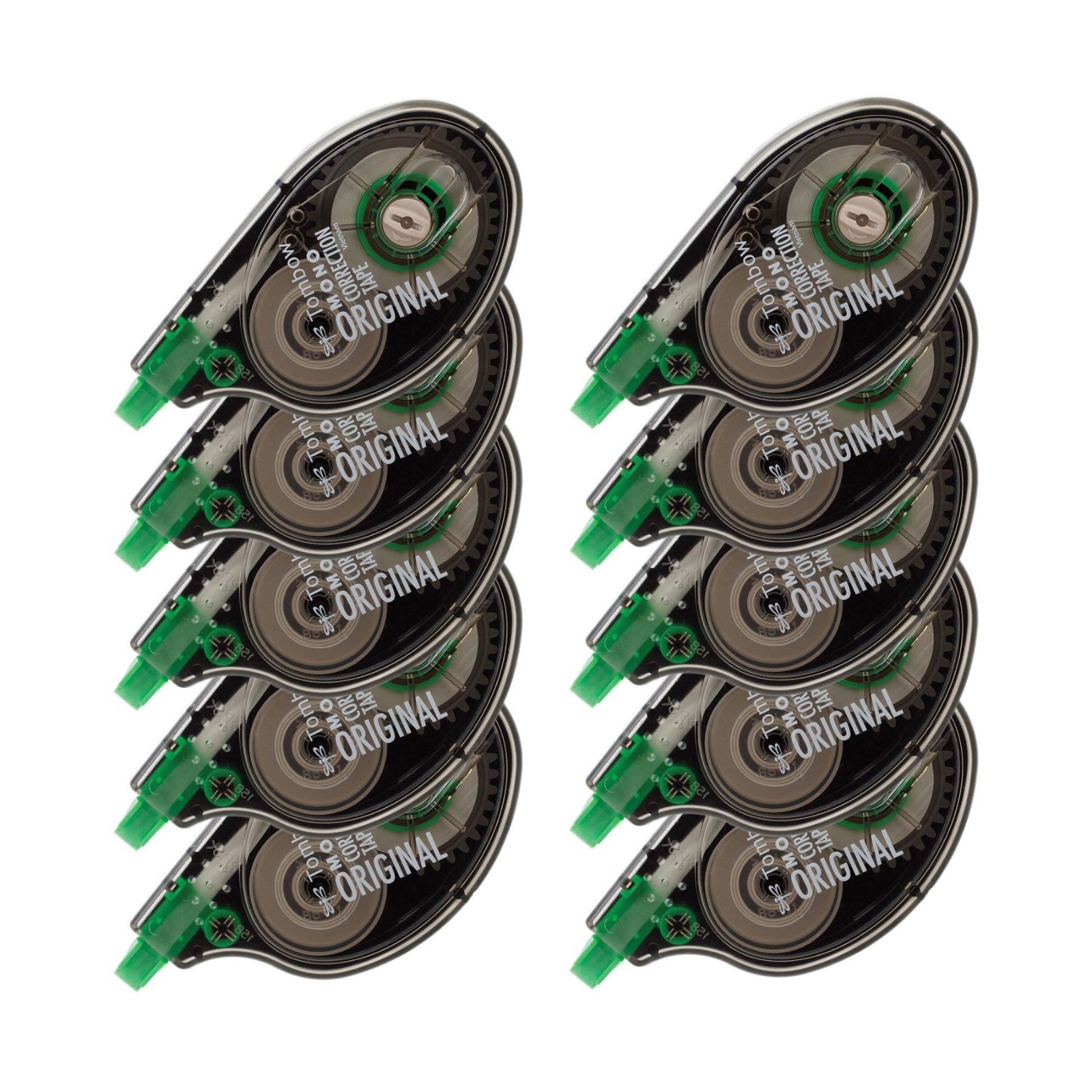Correction Tape 10-Pack, Easy-to-Use Applicator for Instant Fixes, White, 10 Cou