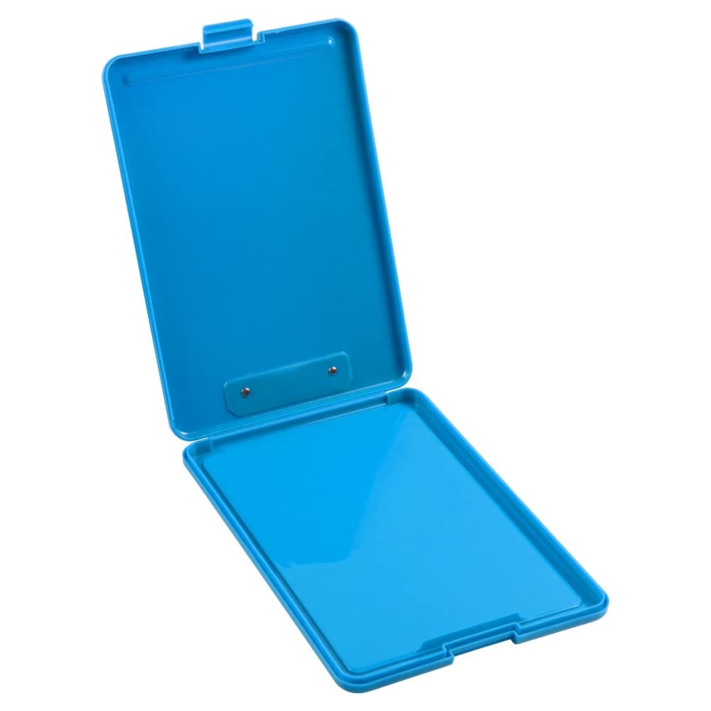 JAM PAPER Plastic Storage Clipboards with Metal Clip Clipboards, Blue