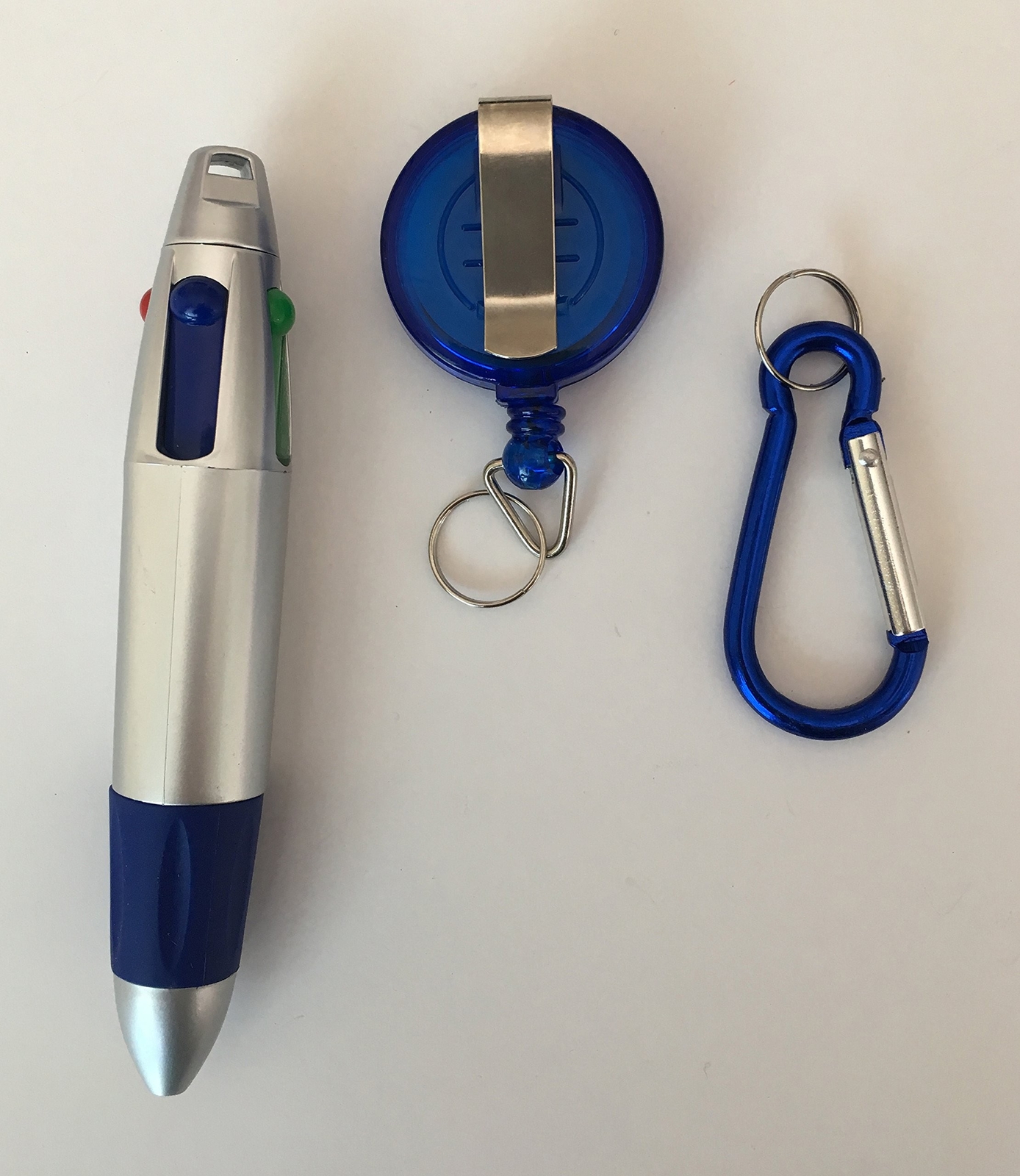 LUCKBOOSTIUM 4 Ink Colors Ballpoint Pen on Keychain – Multi Color Pens with C…