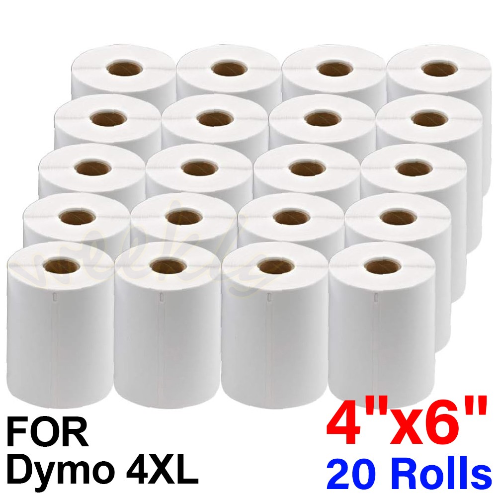 20 Roll Dymo 4XL LabelWriter Direct Thermal Shipping Labels 1744907 4×6 220/Roll