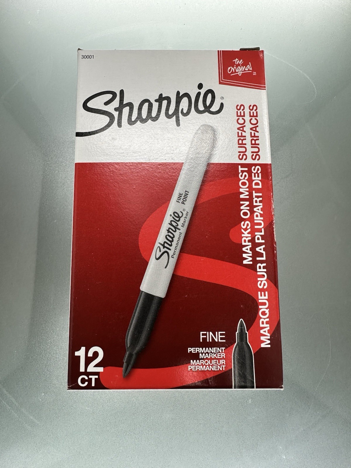 Sharpie 30001 Fine Tip Permanent Markers, Black – 12 Count