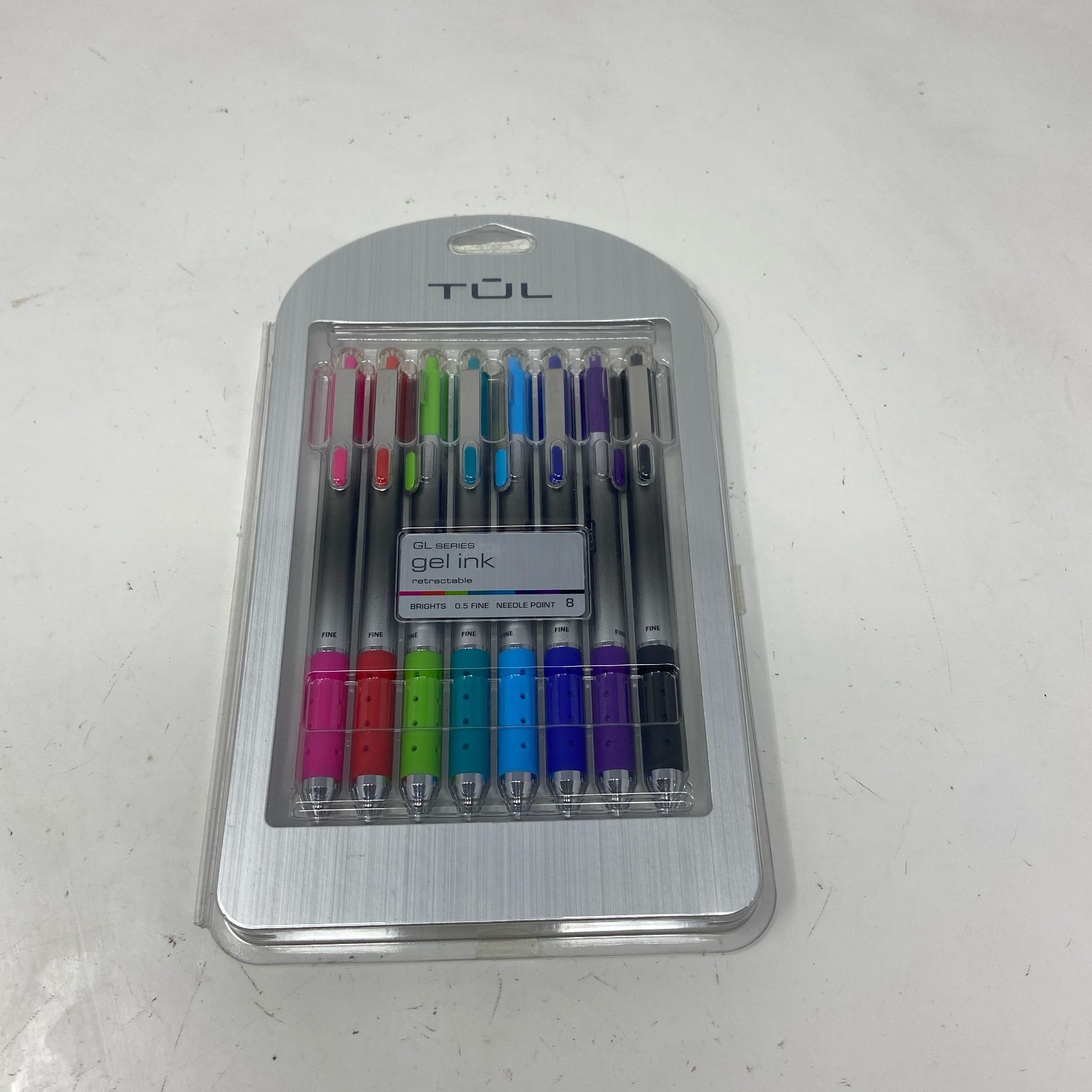 TUL GL Series Gel Pens 0.5mm Needle, Brights, 8-Pack