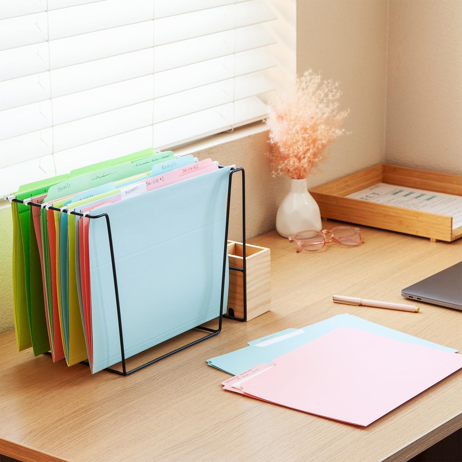 Oxford Hanging File Folders, 25 Pack, Letter Size (8.5″ Letter, Pastel Colors