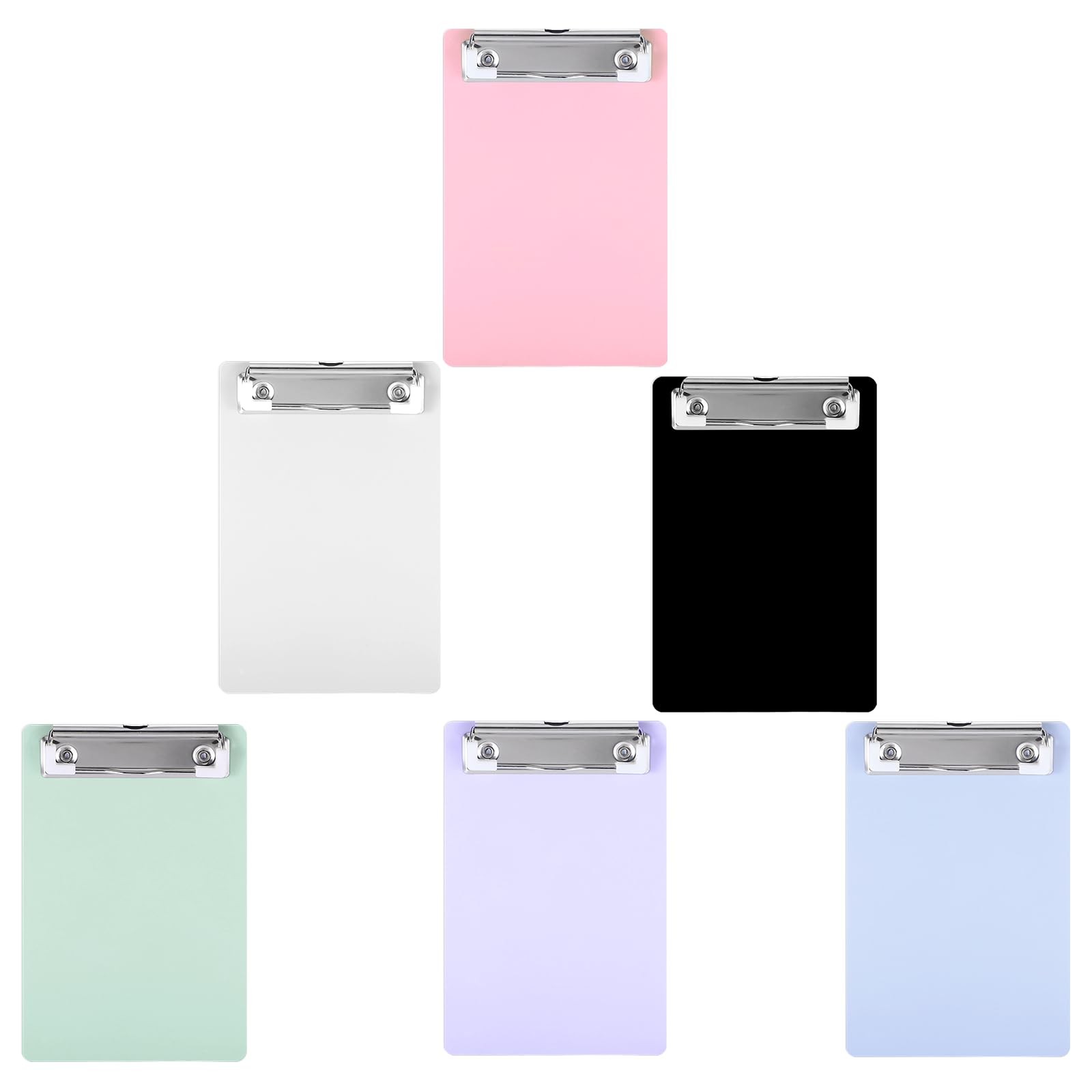 6 PCS 4.72×7.3 Inch Colorful Mini Clipboards Small Memo Size Pocket Notepad