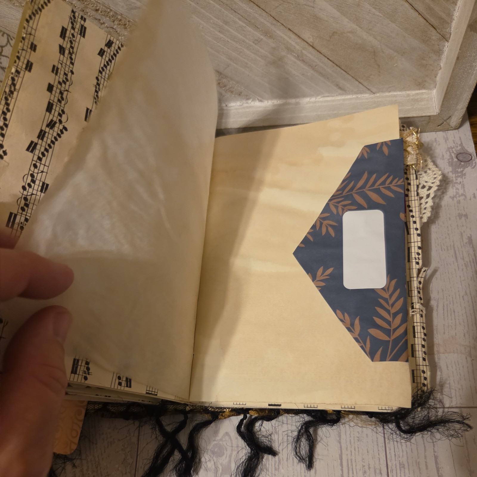 Fully Embellished Handmade Boho Style Junk Journal 72 pages front to back