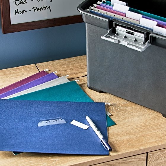 Pen+Gear Assorted Jewel Tone Hanging File Folders, Letter Size, 1/5 Cut Tabs