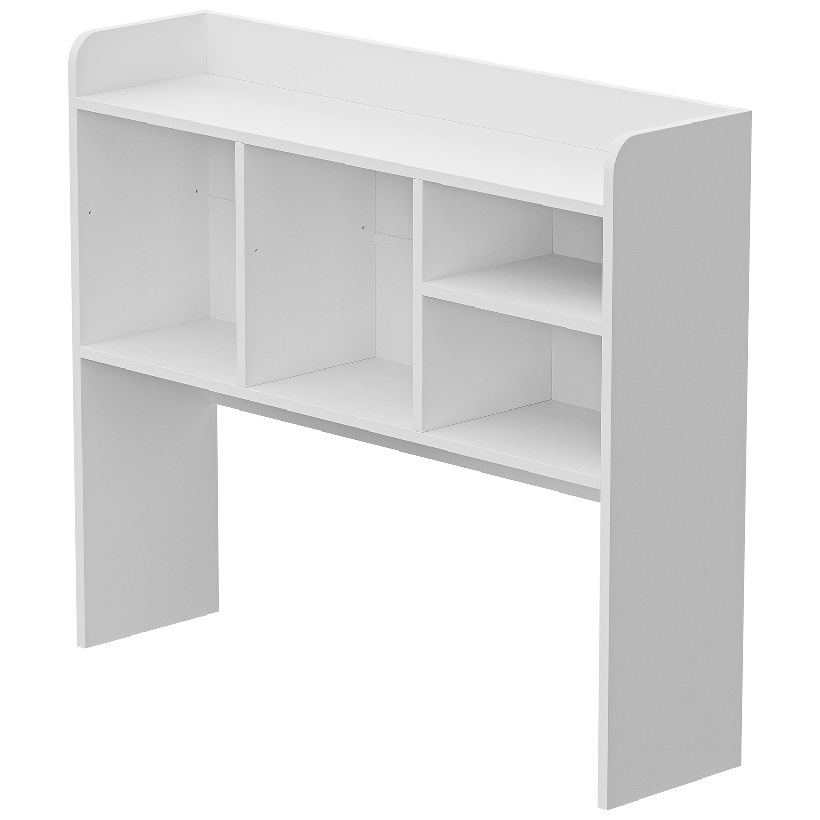 Desktop Bookshelf Countertop Storage Hutch w/ 5 Shelves for Computer Desk White