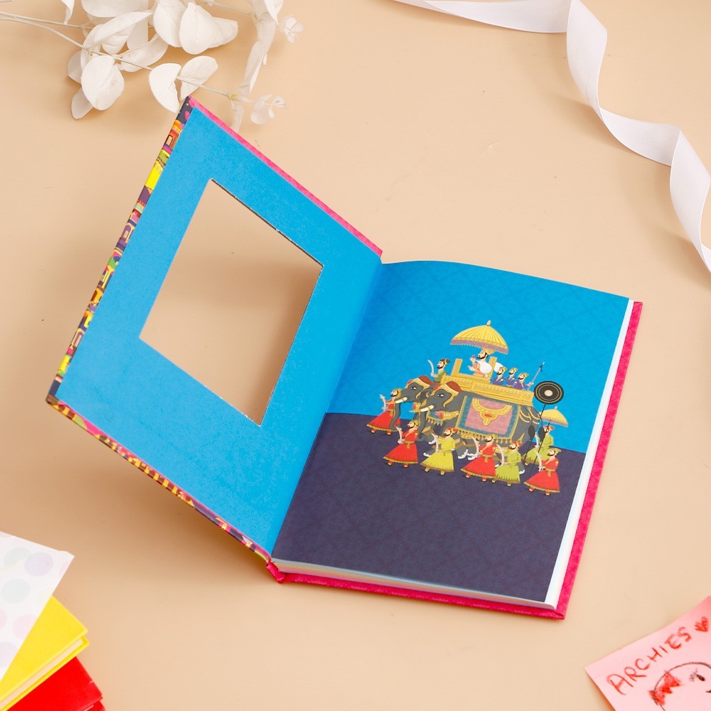 Archies Colorful Beautiful Design Hardbound Die Cut Writing Notebook