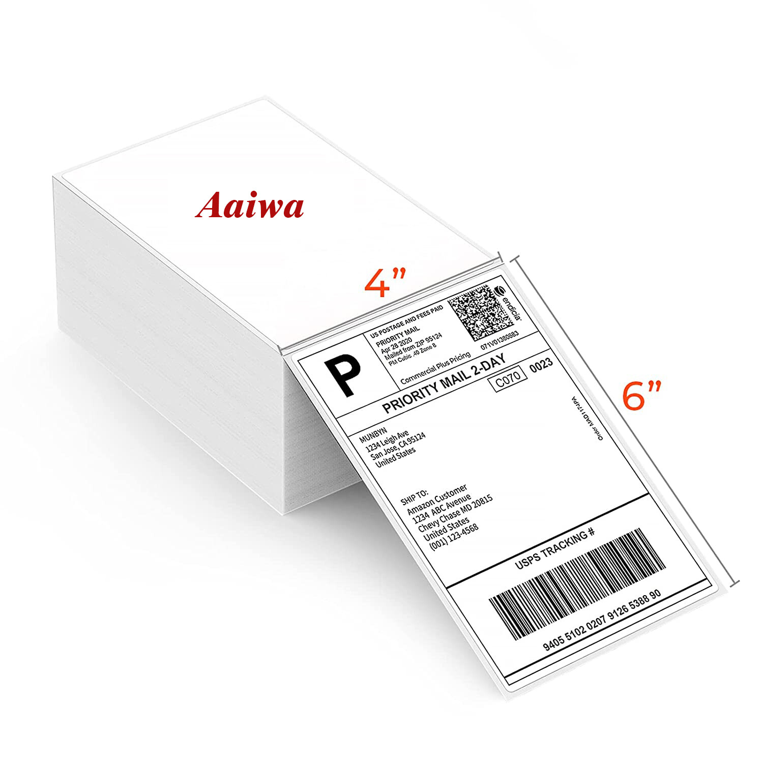 500-10000 Shipping Labels Fanfold 4×6 Direct Thermal for Zebra Rollo Printer UPS