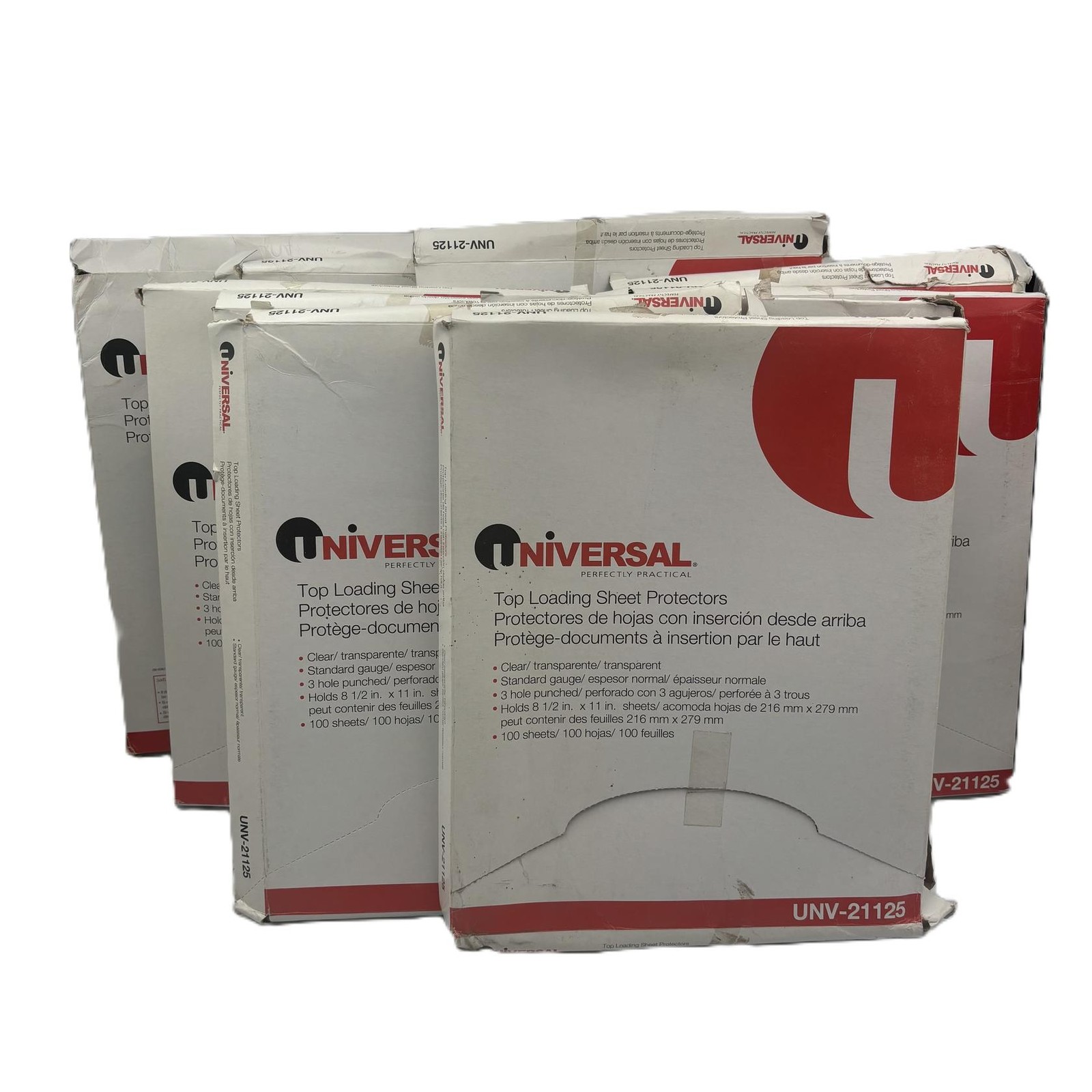 10 Boxes of 100 Universal Top-Load Poly Sheet Protectors, Standard Letter, Clear