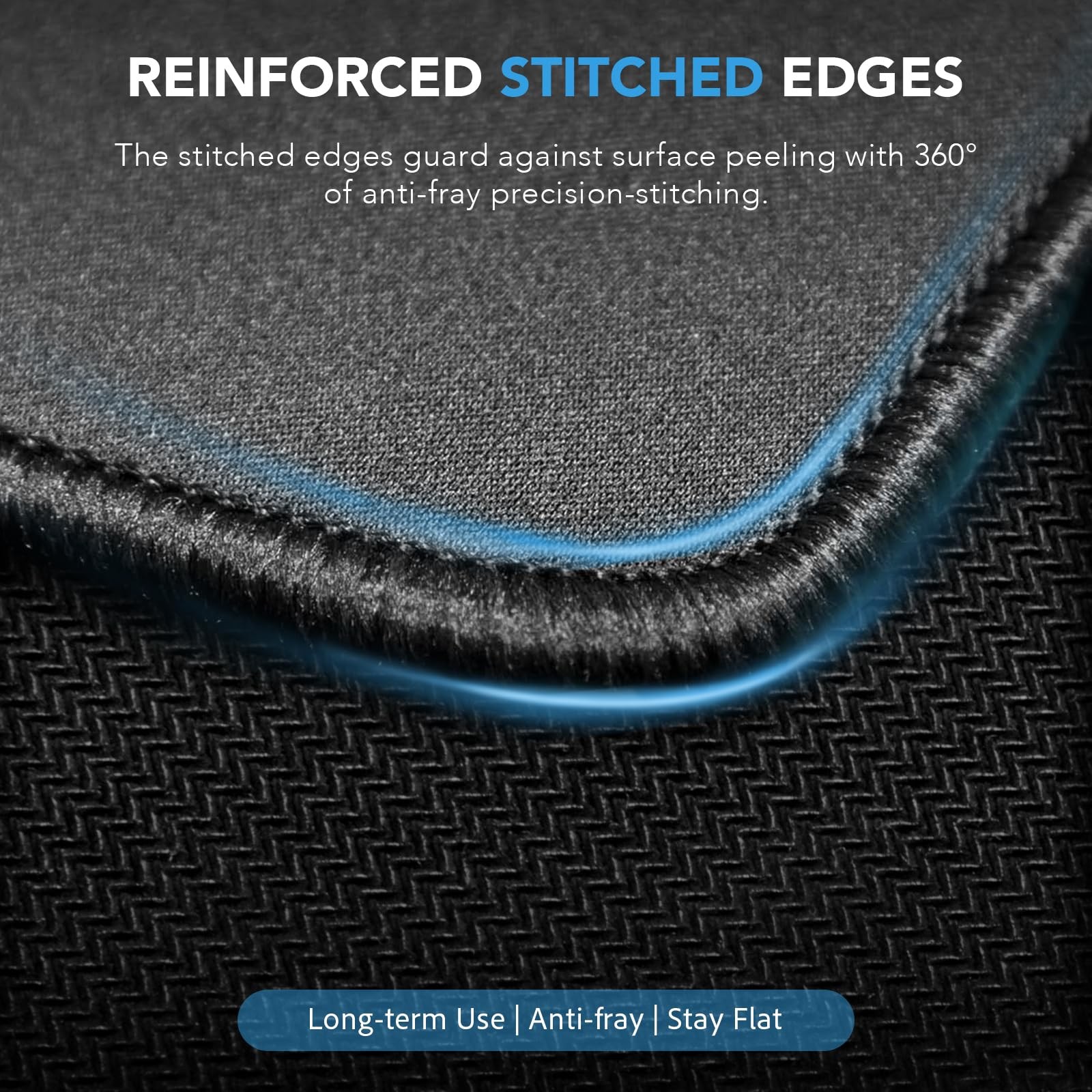 Large Mouse Pad, Desk Mat with Non-Slip Rubber Base, 31.5″ x 15.7″, Black