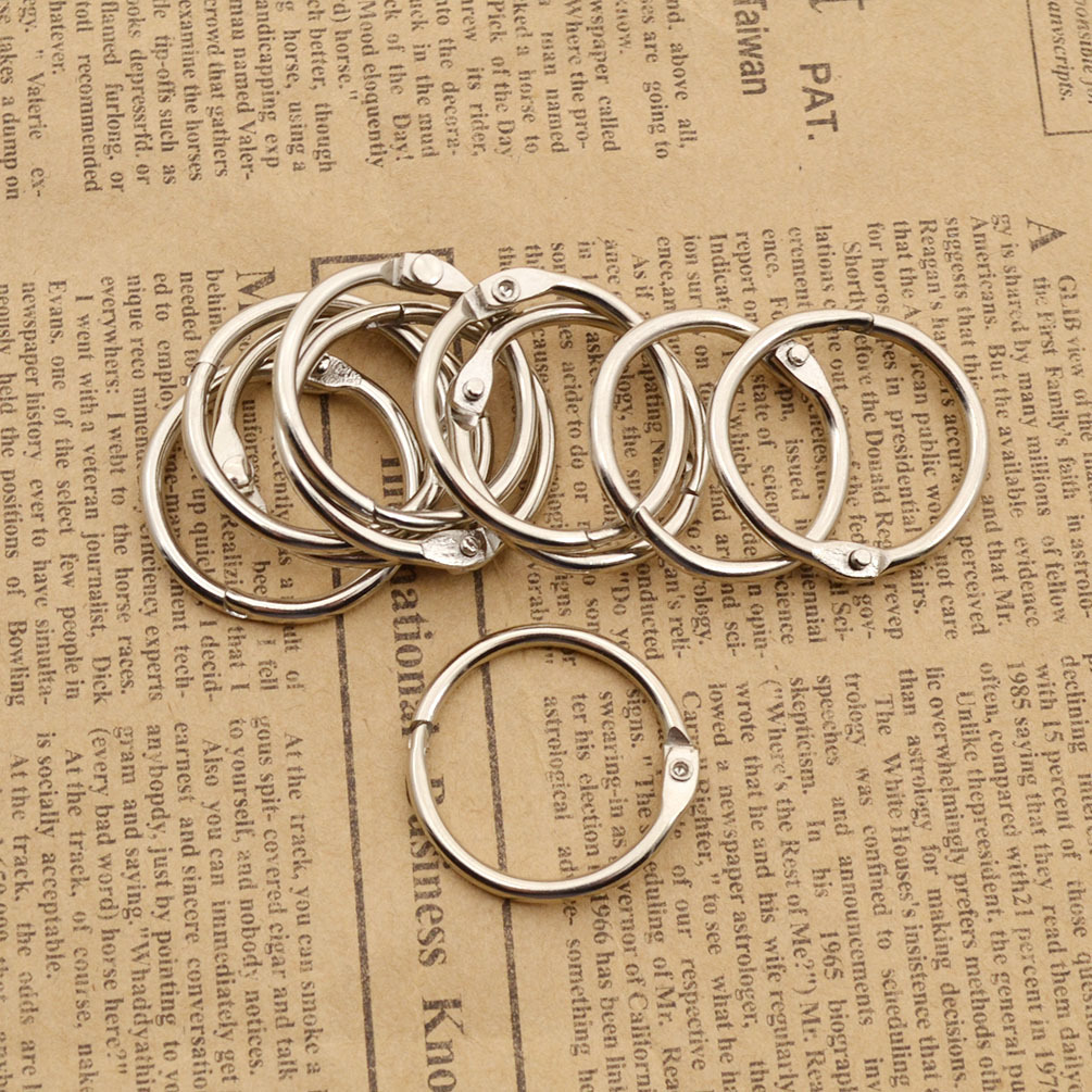 10 notebooks, binders, metal hinges, lock rings, scrapbook, 25mm