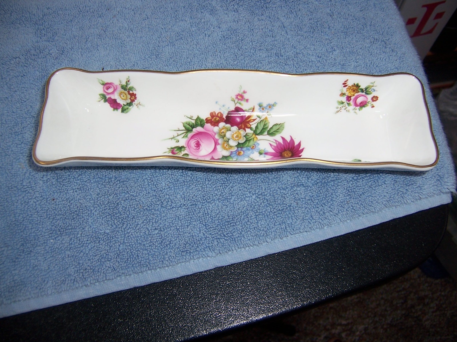 VTG COLAPORT BONE CHINA DESK TOP PENCIL FILES MISC ITEMS TRAY LUDLOW