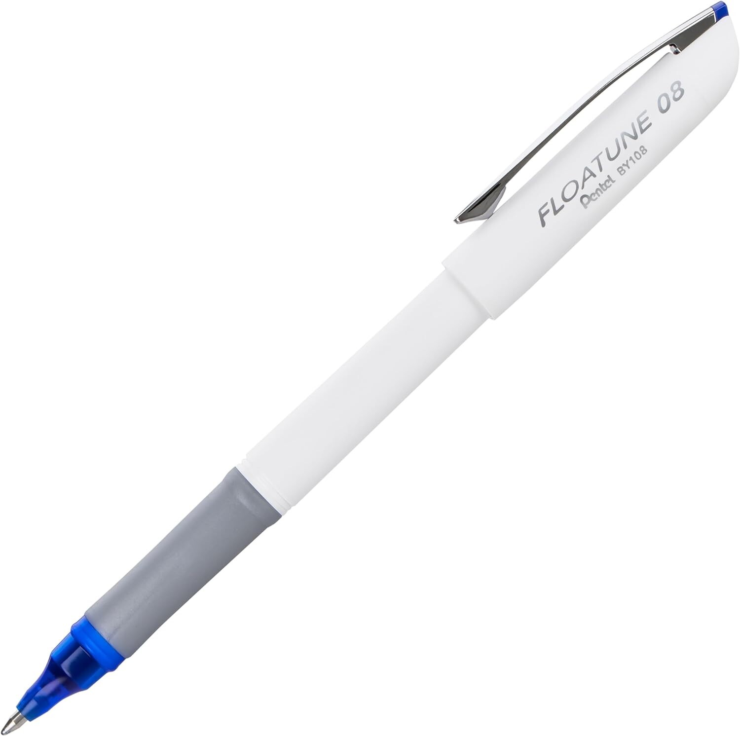Pentel Floatune Skip Free Rollerball, 0.8mm Med point, Blue Ink, Pack of 8 pens