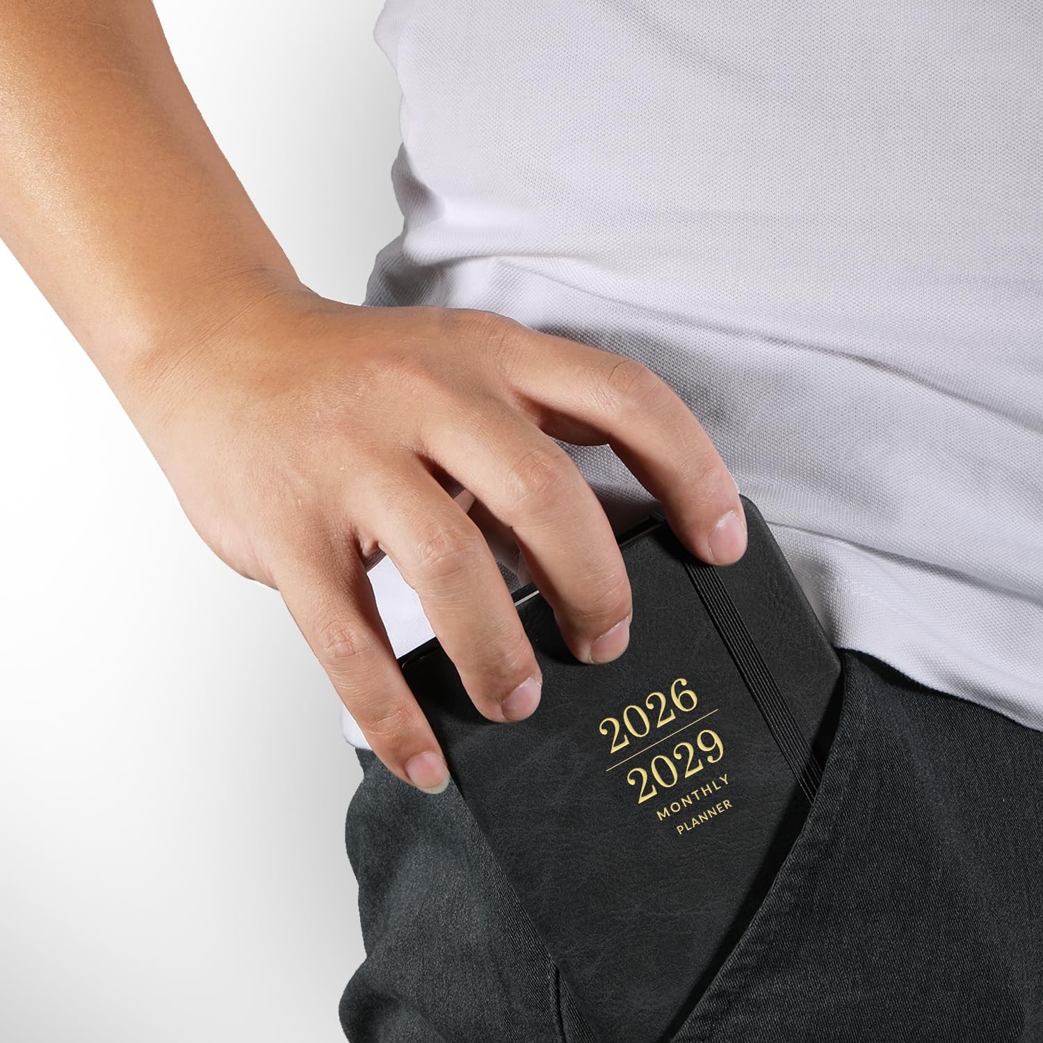 Pocket Planner 2025-2027 Monthly Calendar Faux Leather Cover