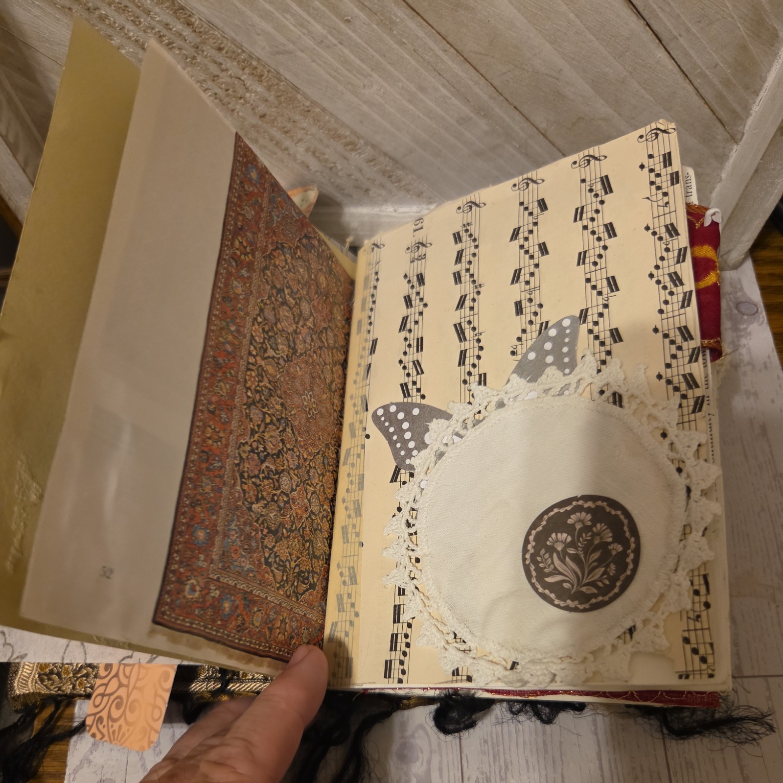 Fully Embellished Handmade Boho Style Junk Journal 72 pages front to back