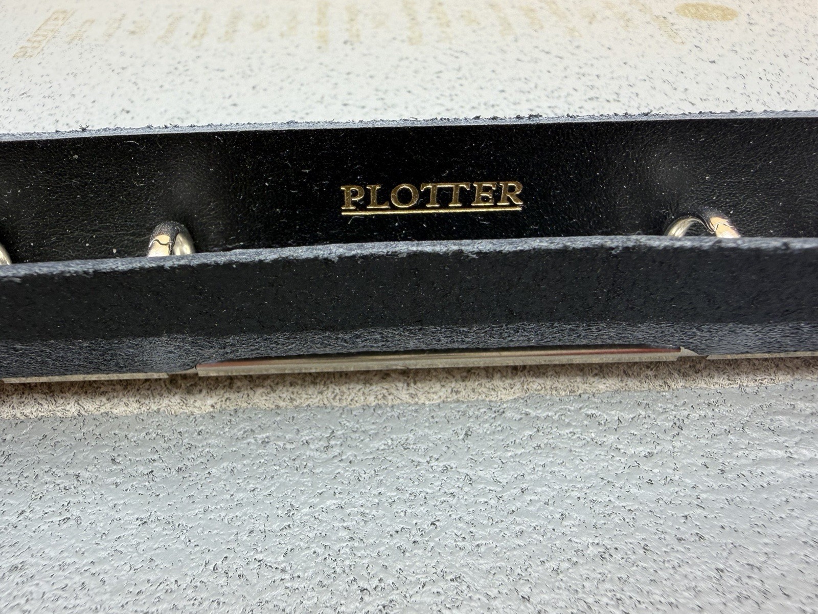 Plotter Shrunk Leather Narrow Bible Size 11mm Ring Binder Gray Japan