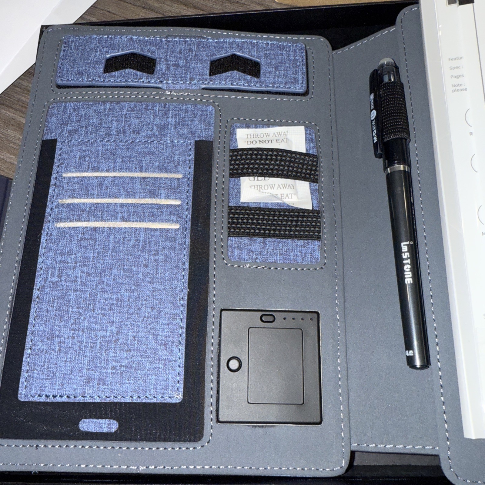 ImStone Wireless Charging Portfolio Organizer Power Bank Pad Business Folder