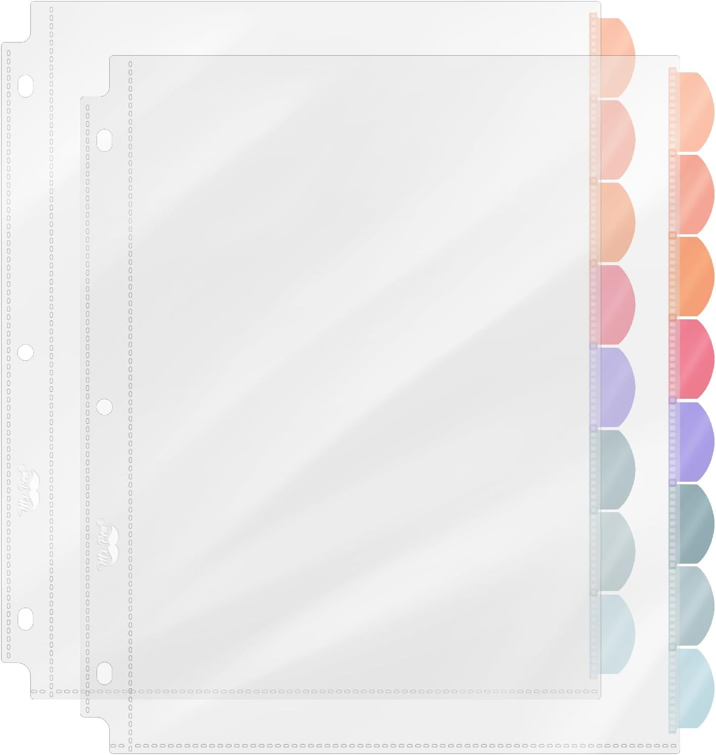 – Clear Sheet Protectors with Tabs, 8.5×11 Inches, 8 Tabs, 2 Sets, Durable Clear