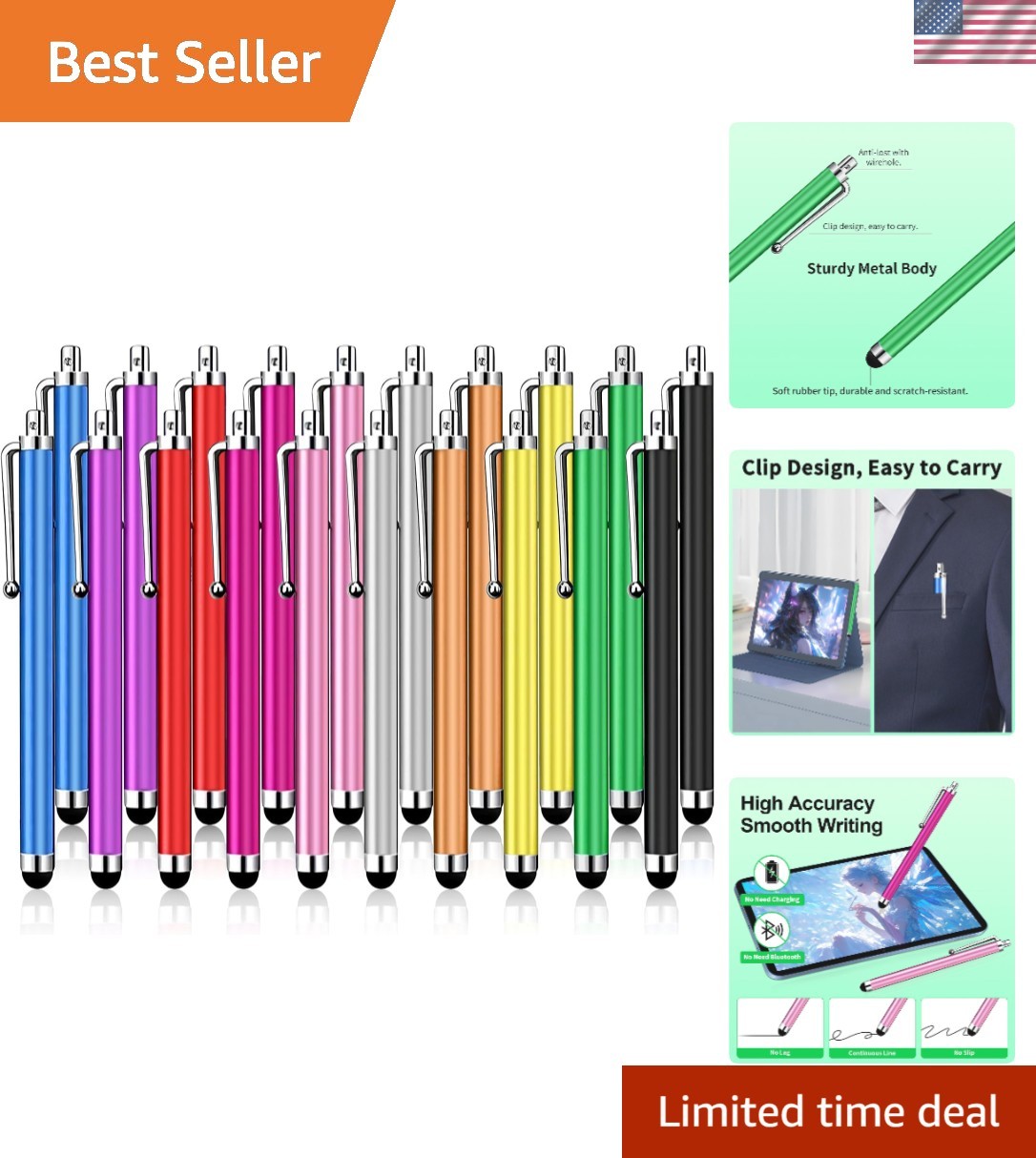 Stylus Pen Collection – 20 Universal Pens for Everyday Use & Creative Fun