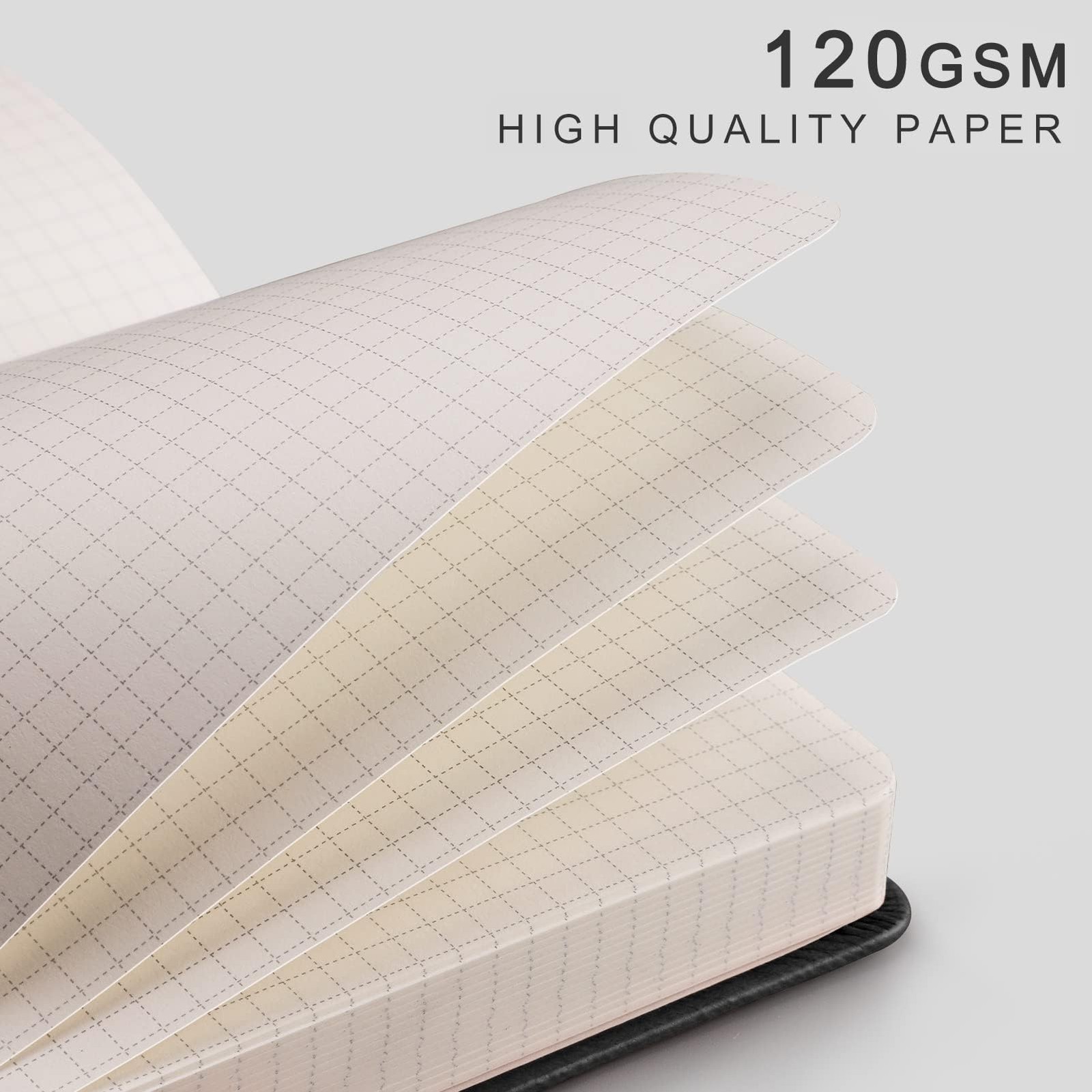 EMSHOI Graph Paper Notebook – 256 Pages A5 A5-Graph, Black